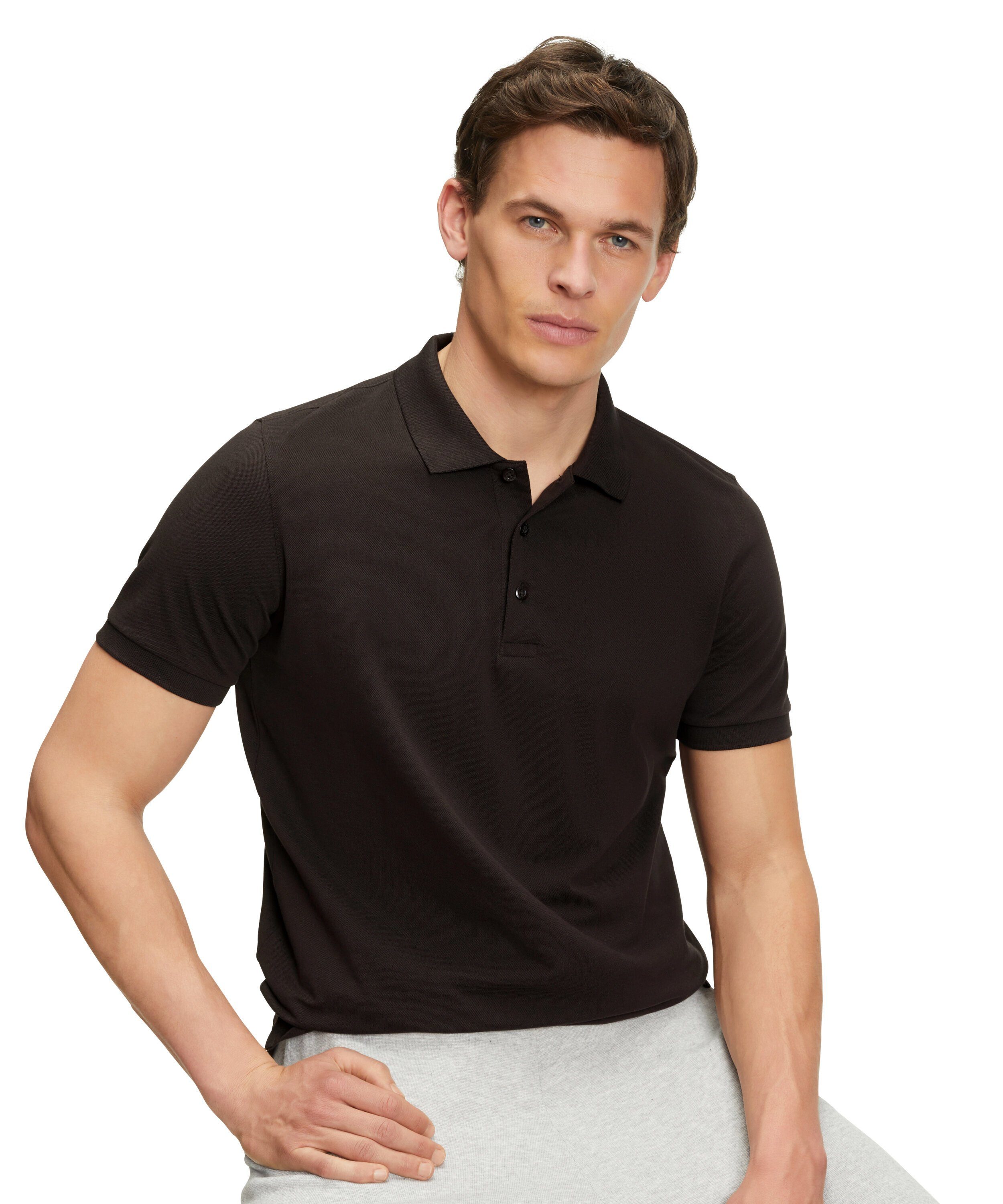 FALKE Poloshirt Polo Shirt aus hochwertiger Pima-Baumwolle (1-tlg., 1) aus hochwertiger Pima-Baumwolle