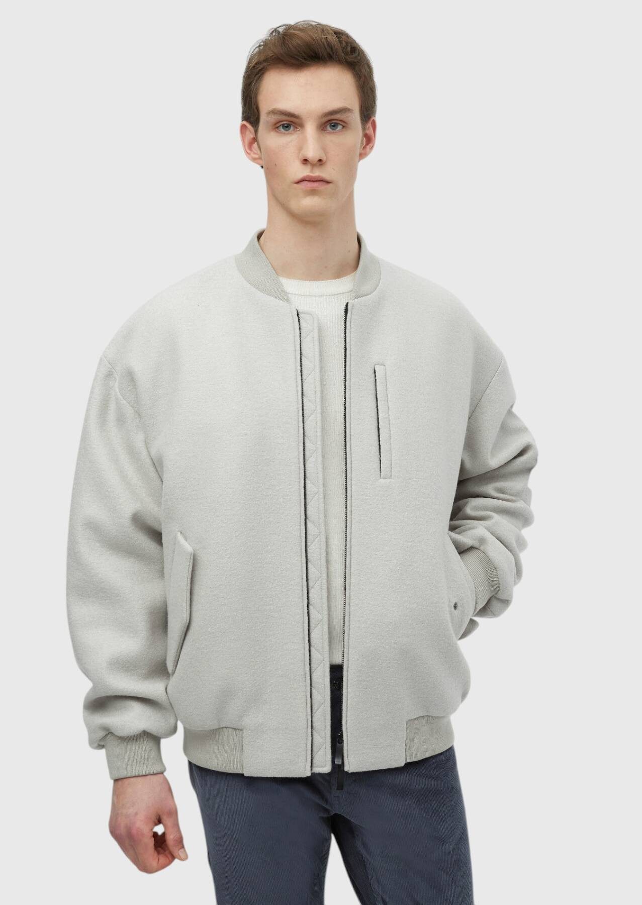 Winterjacke Ecru Webmantel