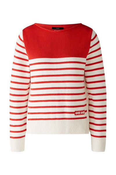 Oui Sweatshirt Pullover, white red