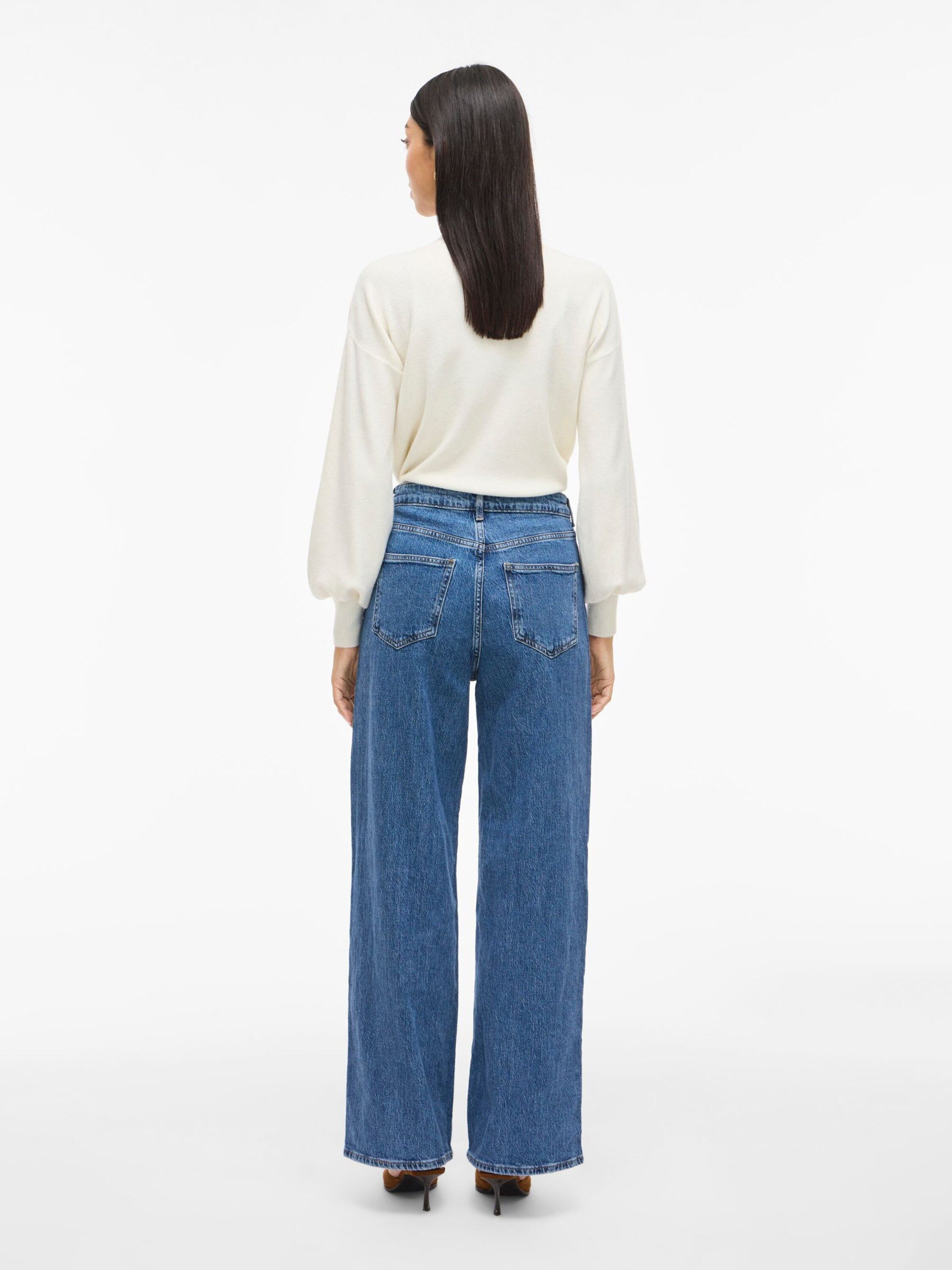 Vila Weite Jeans Freya (1-tlg) Plain/ohne Details – Bild 4 von 5