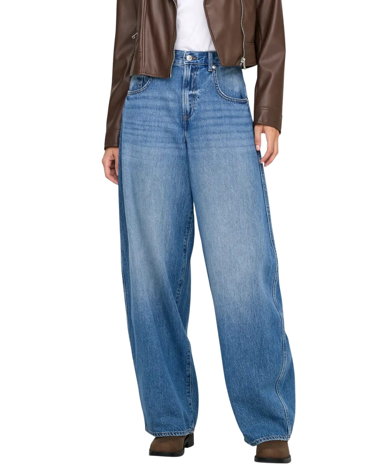 ONLY High-waist-Jeans Moderne Barrel-Fit-Jeans mit hoher Leibhöhe