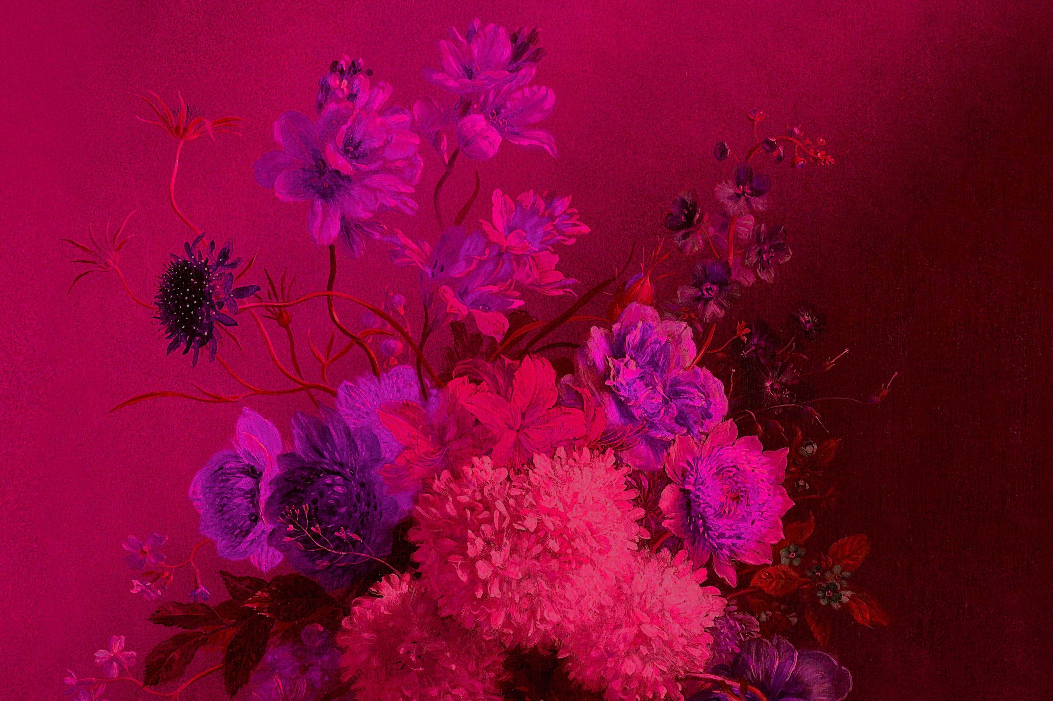 pink, Leinwandbild A.S. (1 St), Keilrahmen Blumen vibrant, lila Blumen-Strauß bouquet rosa, Floral Création Bild