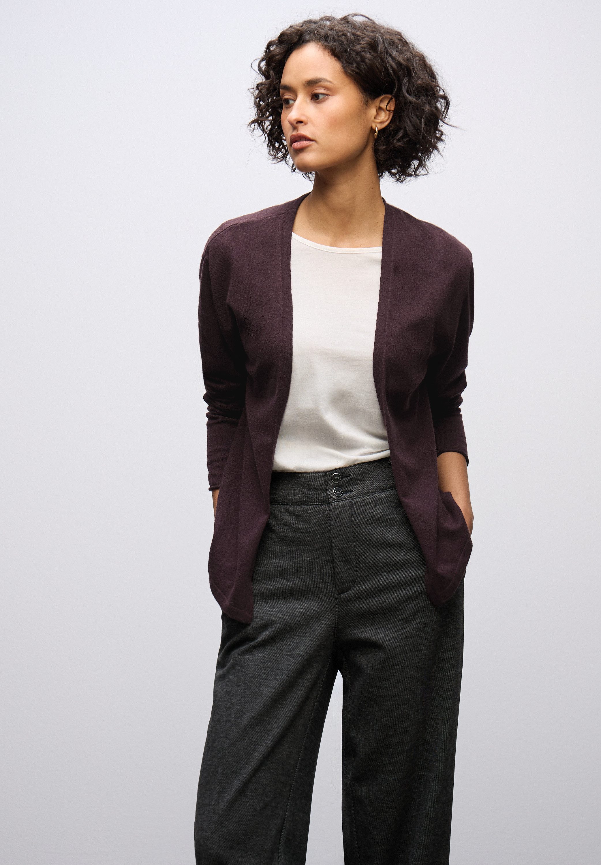 STREET ONE Strickjacke aus softem Materialmix