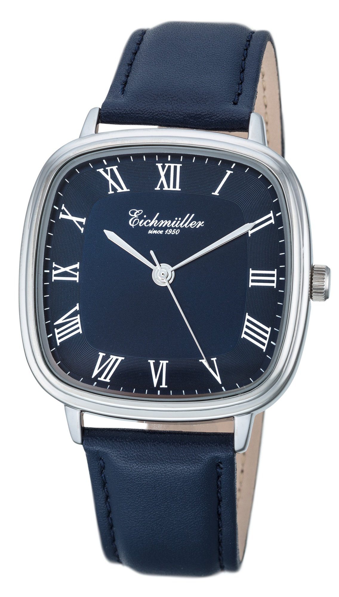 Eichmüller Quarzuhr Klassische Herrenuhr RE1144 Blau 39 mm