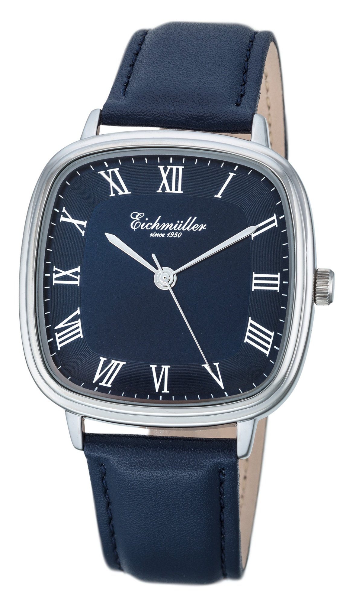 Kunstlederband 39 Blau mm Eichmüller RE1144 Quarzuhr Herrenuhr