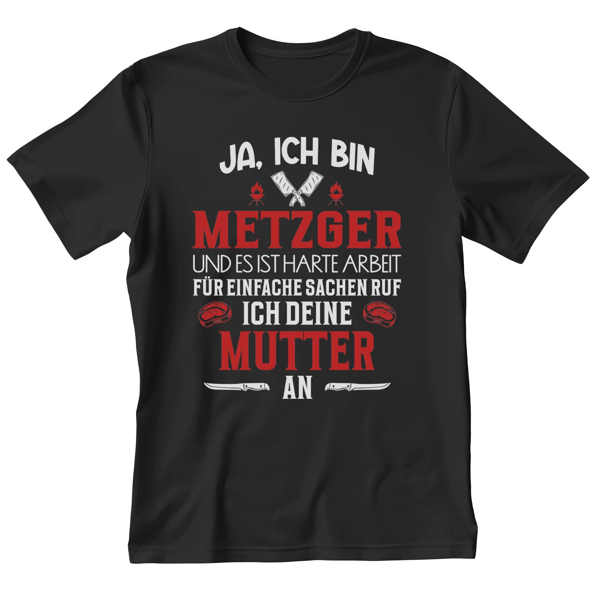 T-Shirt Metzger Geschenk Männer Spruch Beruf Abschluss