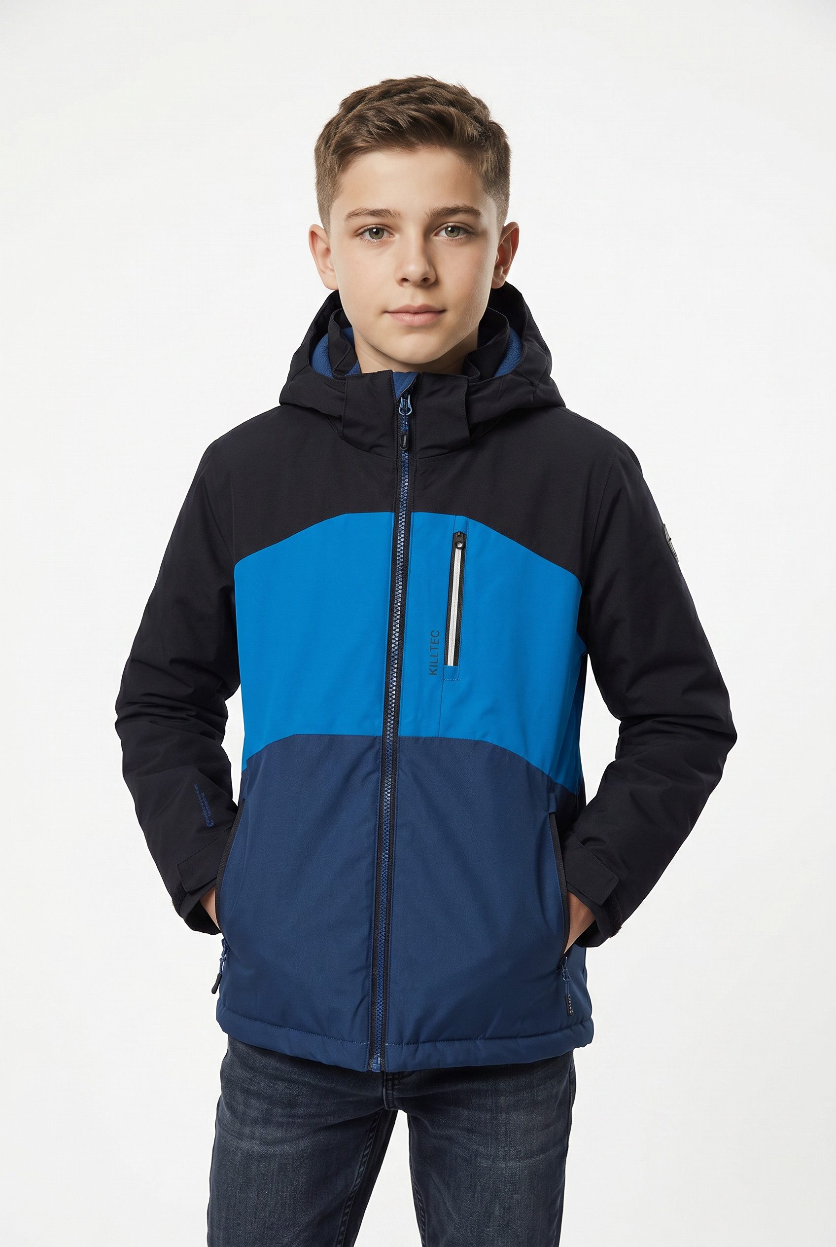 Killtec Funktionsjacke KOW 172 BYS JCKT für Kinder, wind- und wasserdicht, mit Innenfleecefutter
