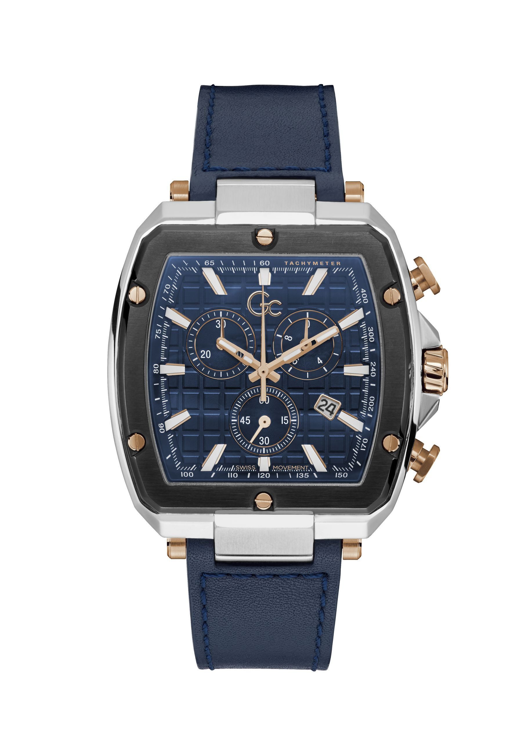 Guess Collection Quarzuhr Gc Spirit Tonneau, (1-tlg), Analoge Uhr