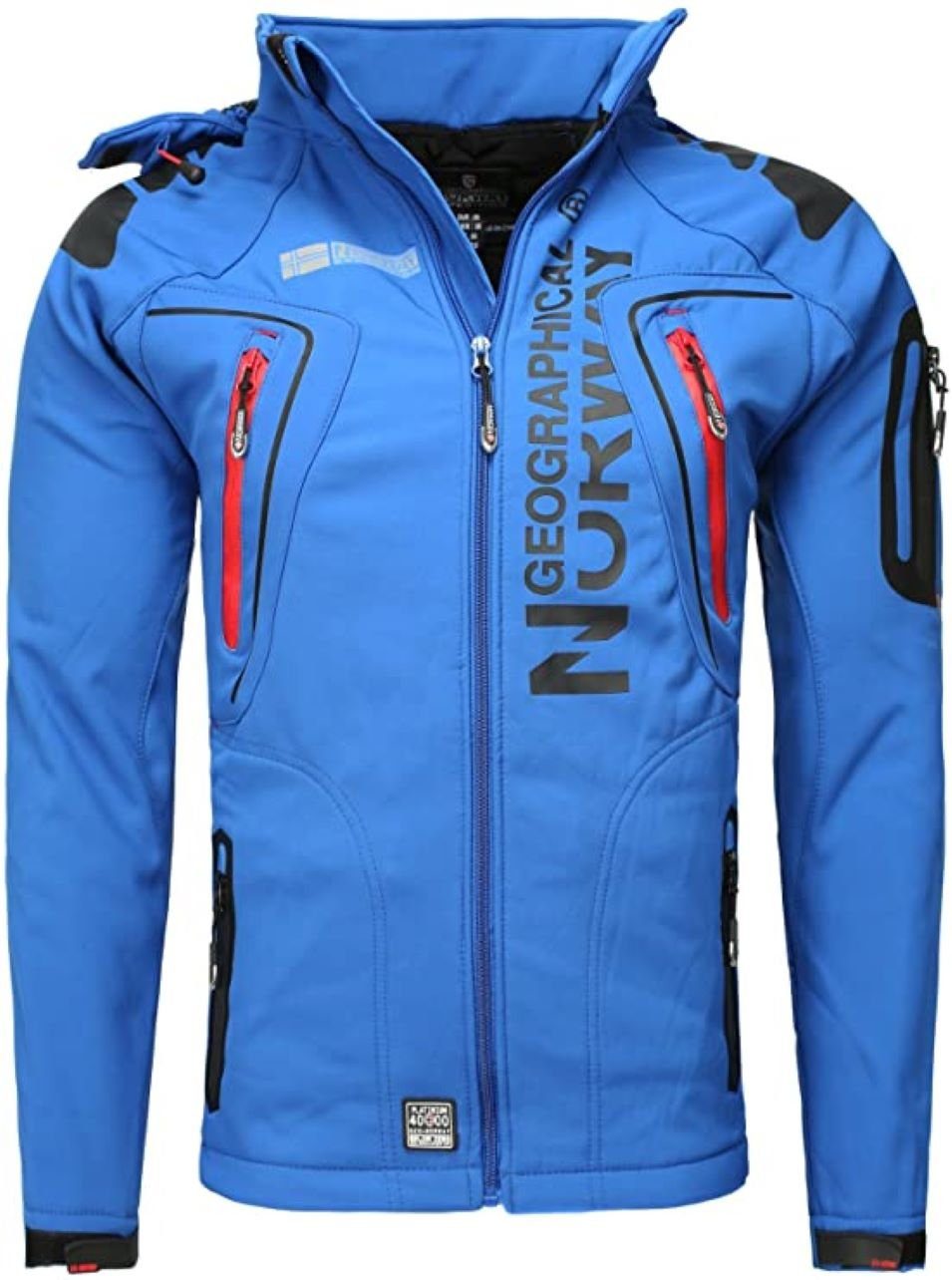 Geographical Norway Softshelljacke Herren Outdoor Herbst Regenjacke Jacke brtechno (1-St) Mit Kapuze BLAU