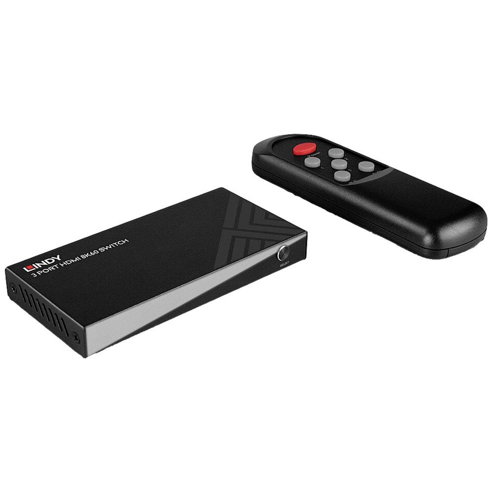 LINDY 3 Port HDMI 8K60 Switch HDMI-Switch Netzwerk-Adapter