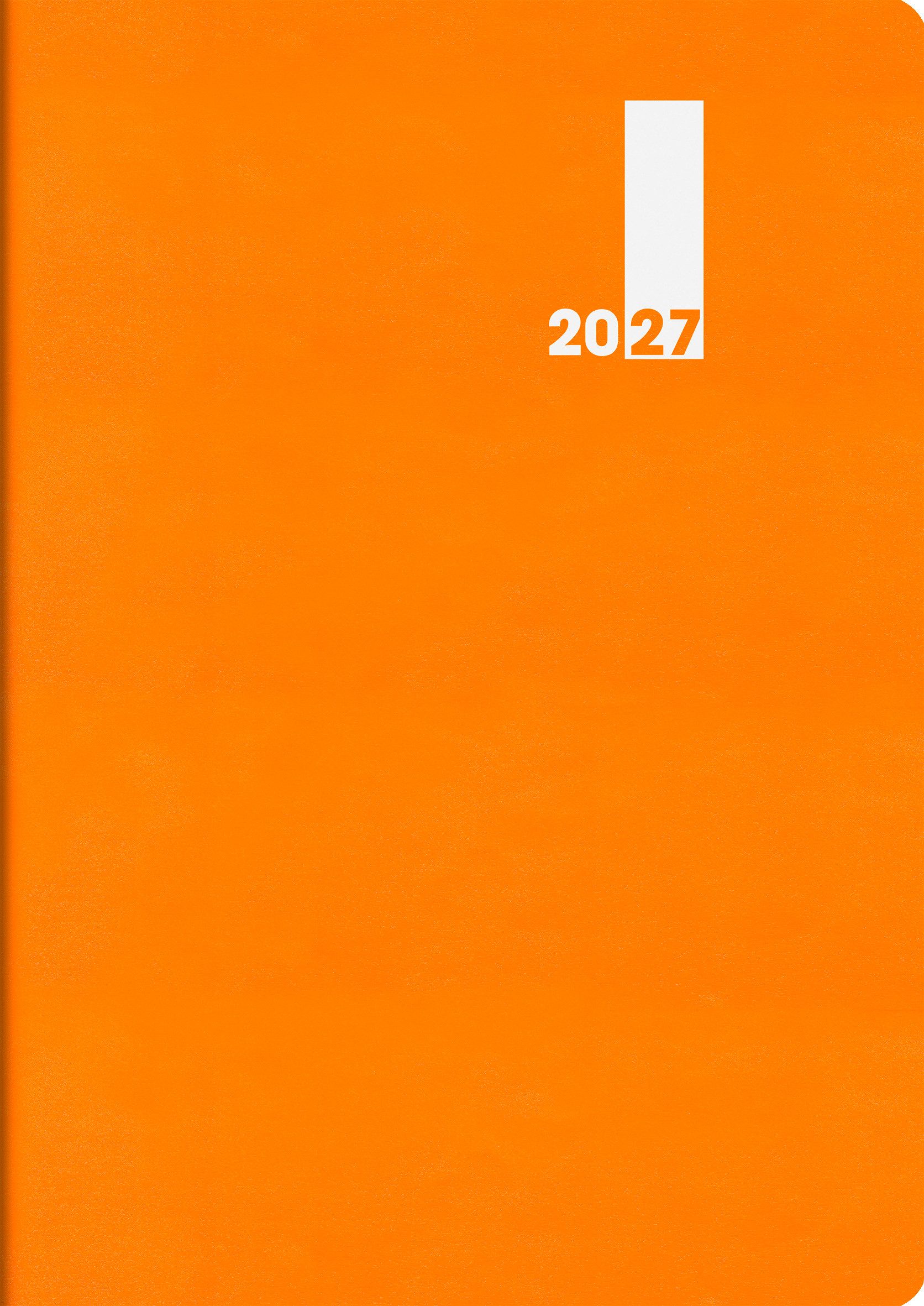 Buchkalender 2027 BRUNNEN Buchkalender 17 x 24 Monat Orange