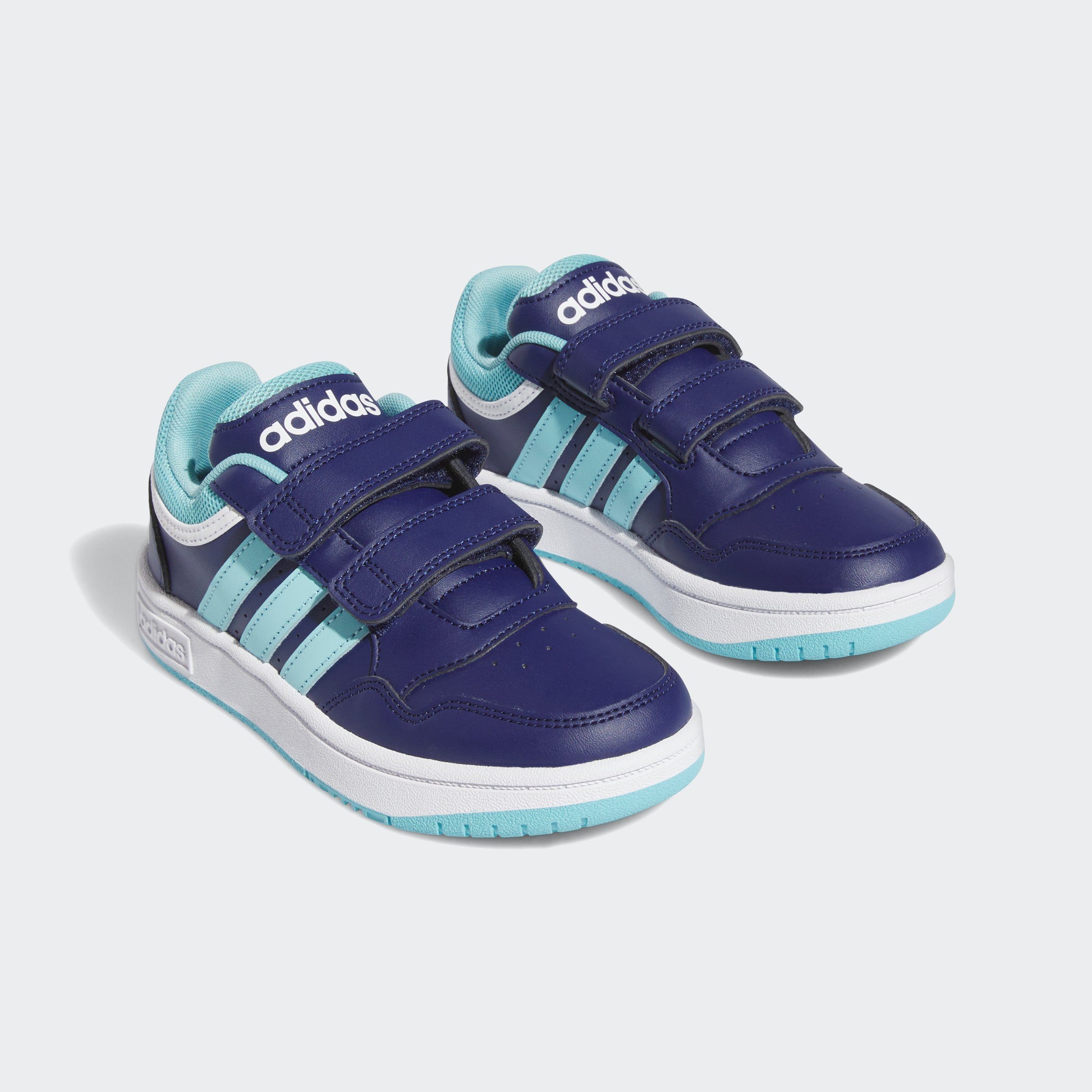 adidas Sportswear HOOPS Sneaker Dark Blue / Light Aqua / Cloud White