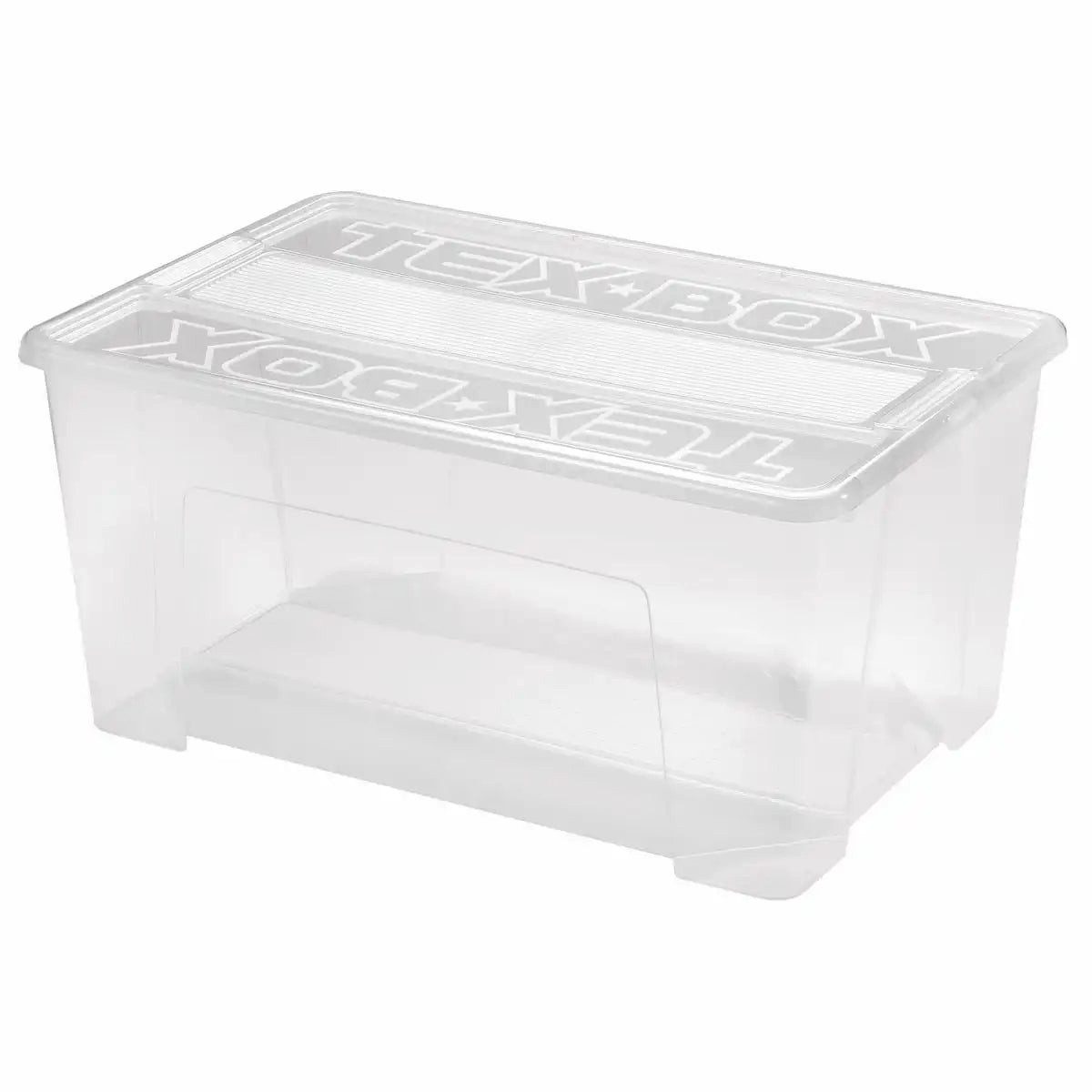 Heidrun Spiel HEIDRUN TexBox Aufbewahrungsbox 48L - Transparent mit Deckel für perfe