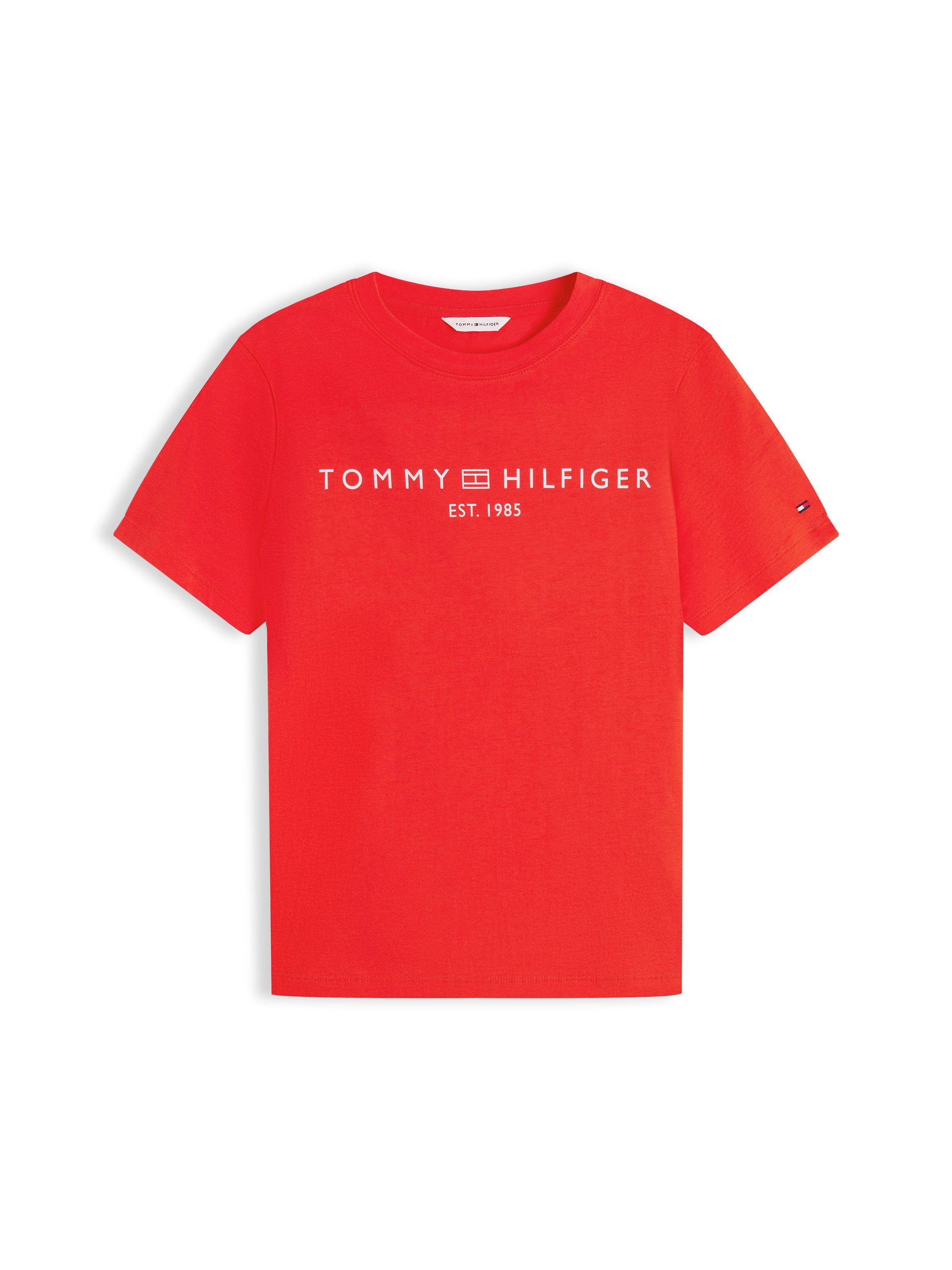 Tommy Hilfiger Kurzarmshirt REG CORP LOGO C-NK SS Baumwolle – Bild 5 von 5