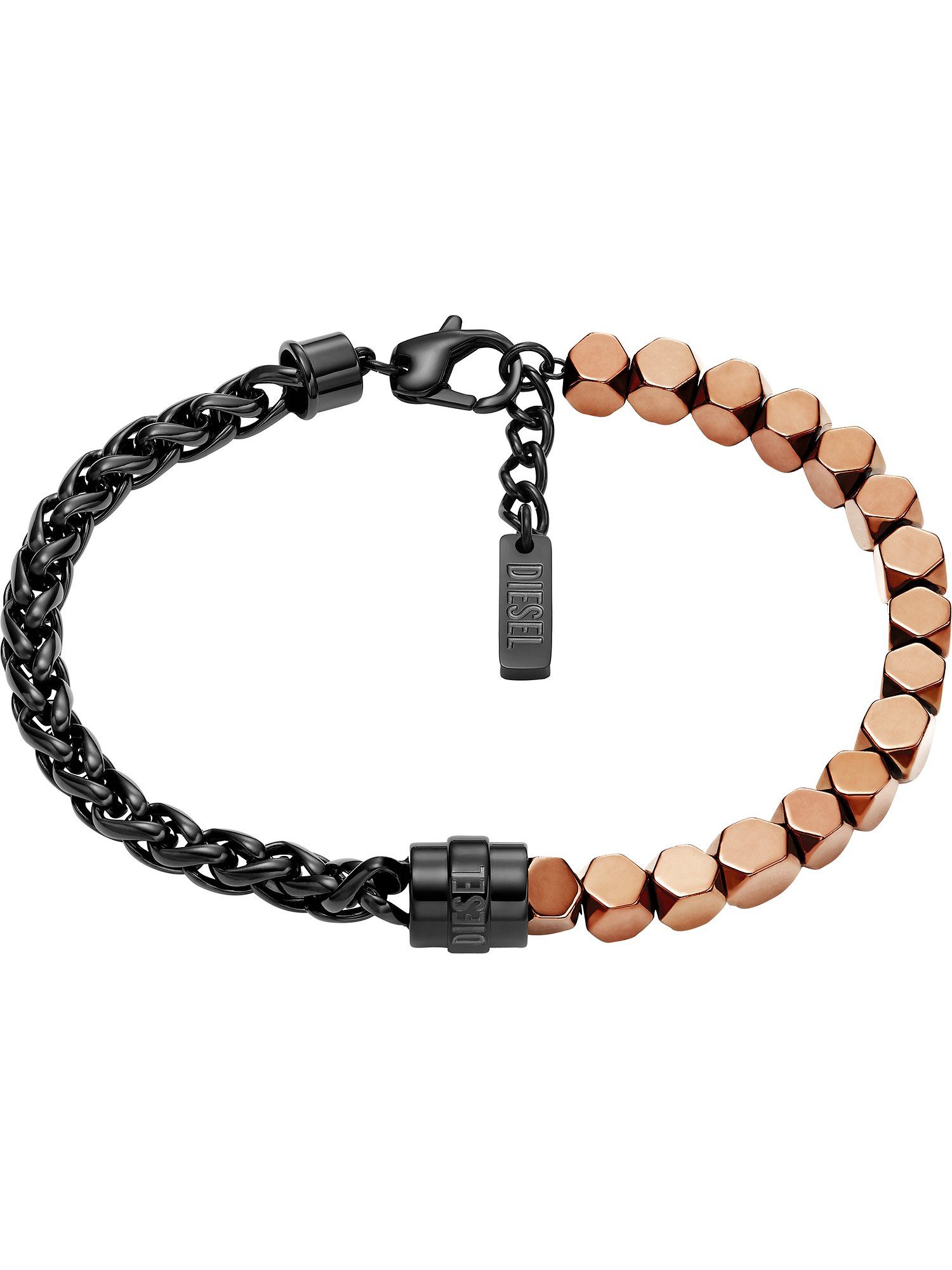 Edelstahlarmband Diesel Unisex-Armband Edelstahl Hämatit