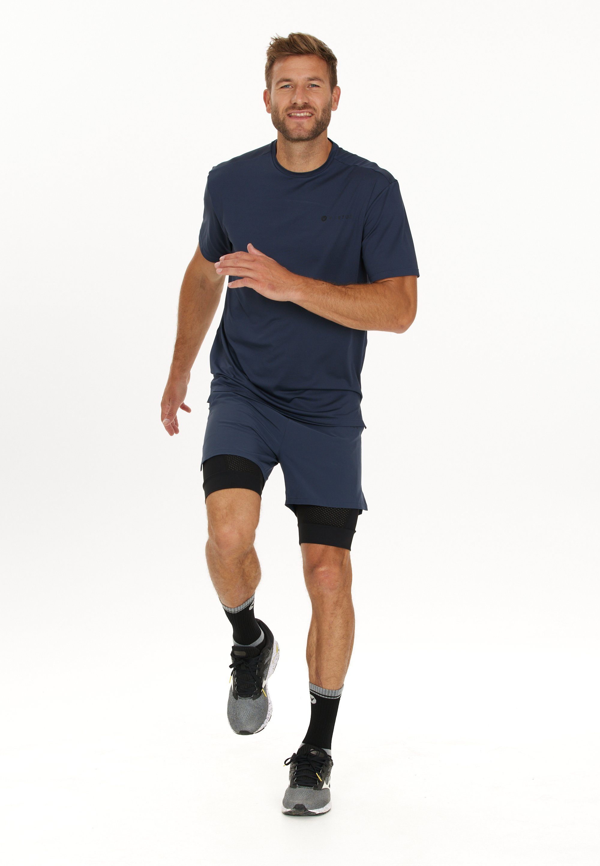 Virtus T-Shirt feuchtigkeitsregulierender Easton mit (1-tlg) Funktion blau