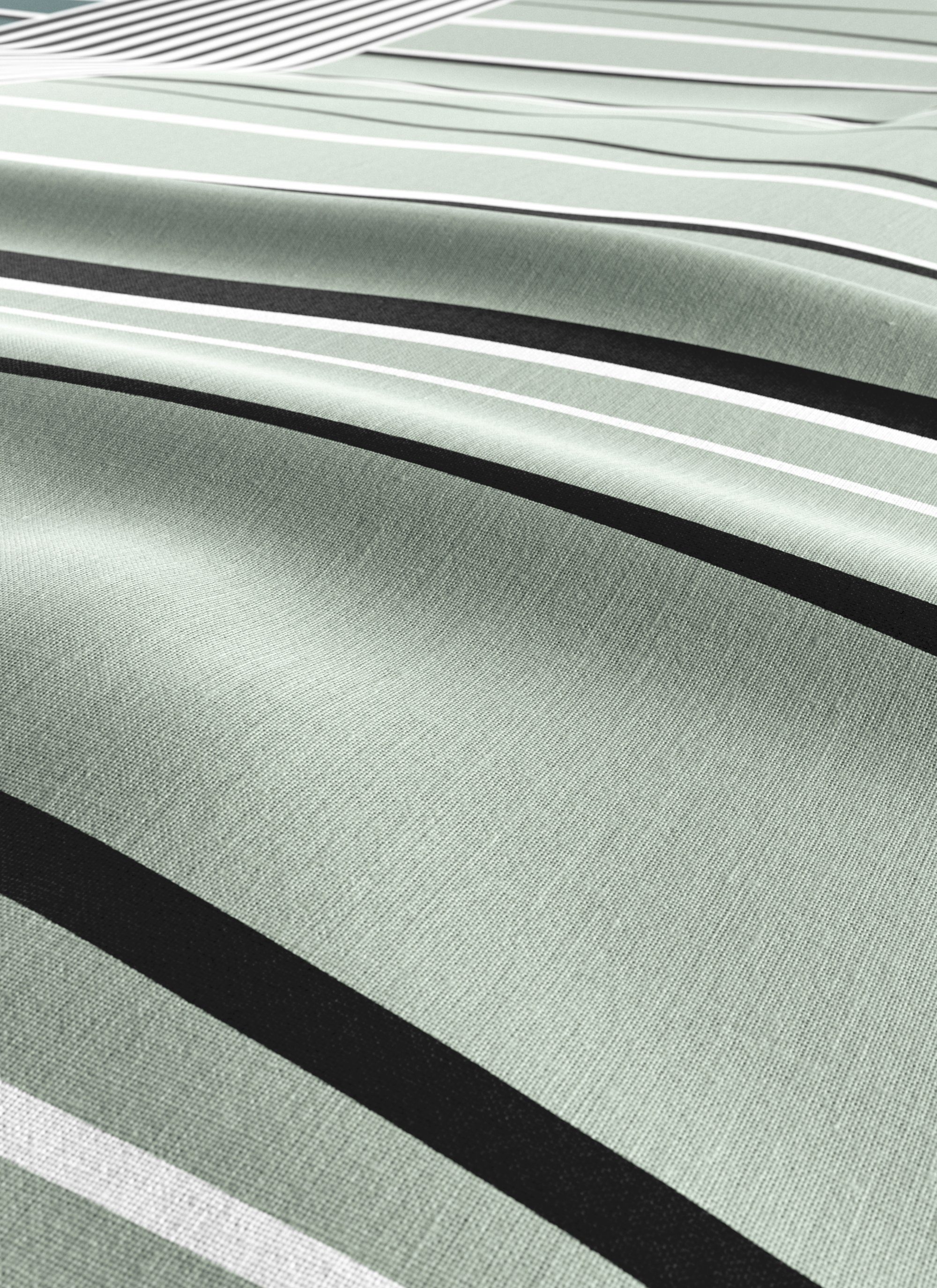 my home Bettwäsche Renu in Gr. 135x200 oder 155x220 cm, Linon, 2 teilig, Bettwäsche aus Baumwolle, grafische Bettwäsche mit Wellen-Design