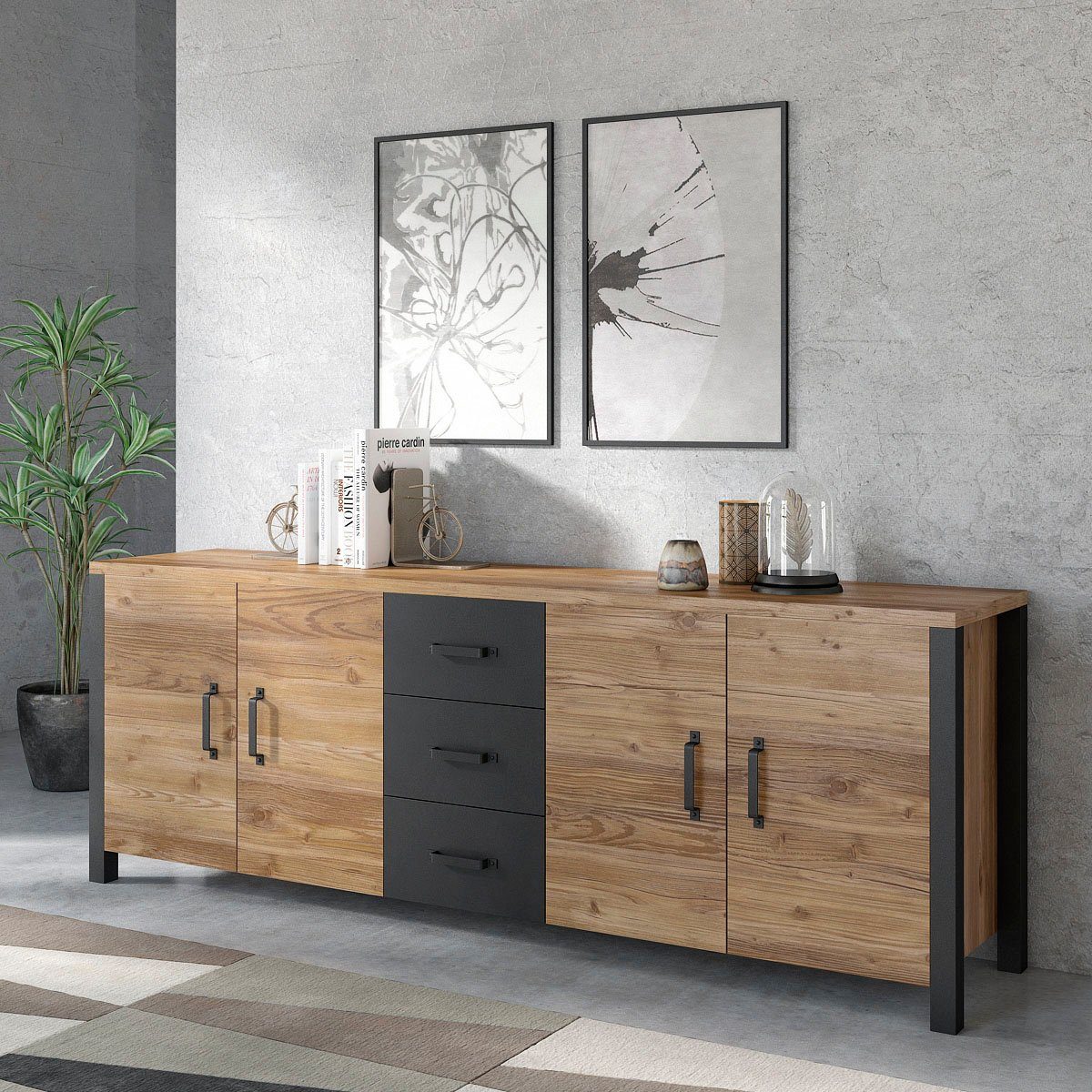 Home affaire Sideboard Olin, Breite 220cm