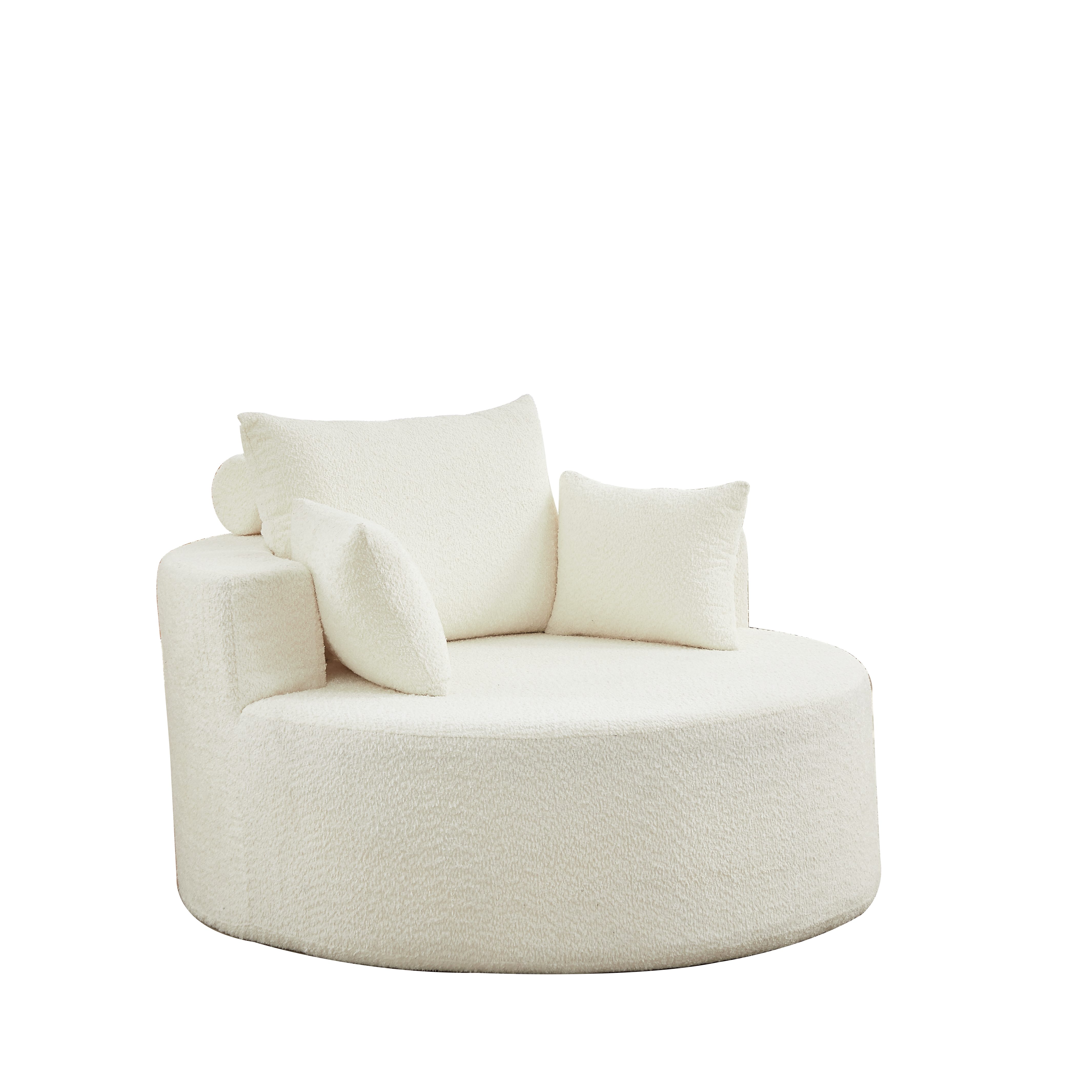 REDOM Relaxsessel für Wohnzimmer, Schlafzimmer, Lounge und Vorführraum (Chenille-Schaumstoff-Einzelsessel mit flauschigem Design, 1-St., 127*127*85), mit Relaxfunktion