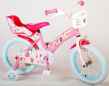 TPFSports Kinderfahrrad Disney Princess 16 Zoll mit Rücktritt + Handbremse, 1 Gang, (Mädchen Fahrrad - Rutschfeste Sicherheitsgriffe), Kinder Fahrrad 16 Zoll mit Stützräder Laufrad Mädchen Kinderrad