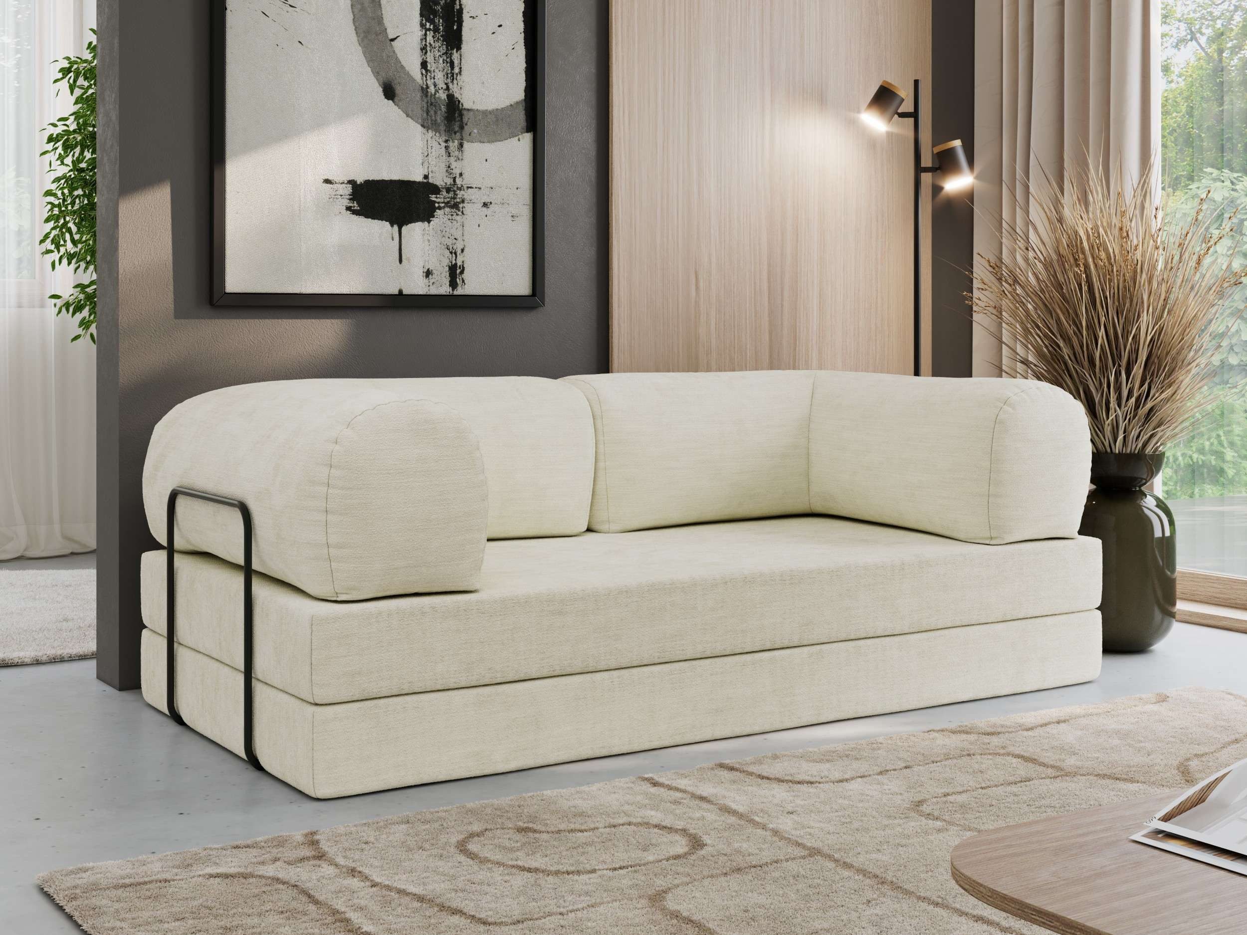 MKS MÖBEL Sofa ORSETTO, Set, Schlafsofa, HR- und T30-Schaum, stabiler Metallrahmen, flexibel konfigurierbar
