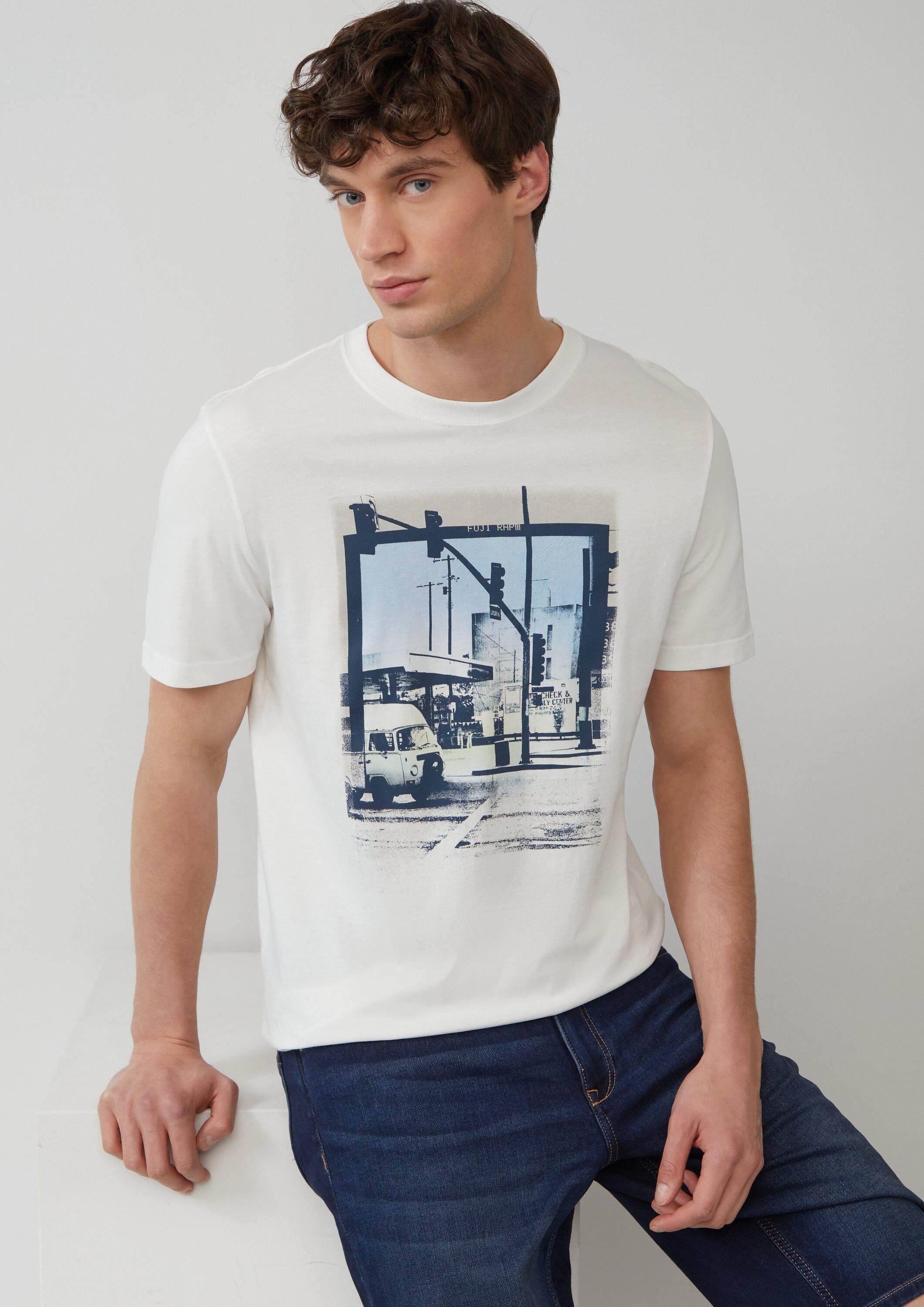 s.Oliver Kurzarmshirt T-Shirt T-Shirt aus Baumwolle mit Fotoprint günstig online kaufen