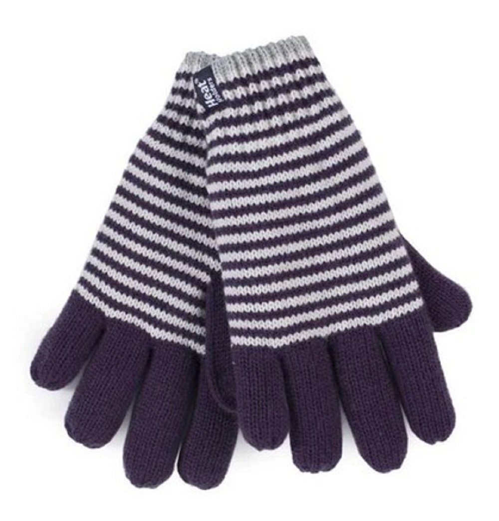 Heat Holders Strickhandschuhe Heat Holders OSLO Damen Handschuhe lila gestreift Thermohandschuhe