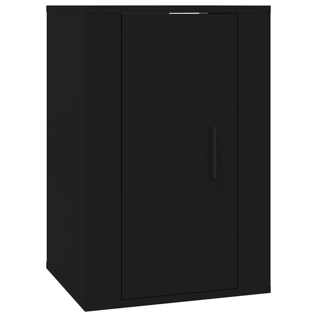 Holzwerkstoff TV-Schrank vidaXL (4-St) Schwarz 4-tlg. TV-Schrank-Set