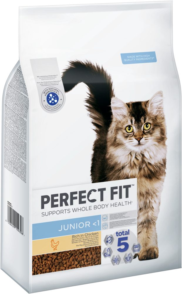 Perfect Fit PERFECT FIT™ Katze Beutel Junior <1 mit Huhn 7kg, Trockenfutter für: Katze
