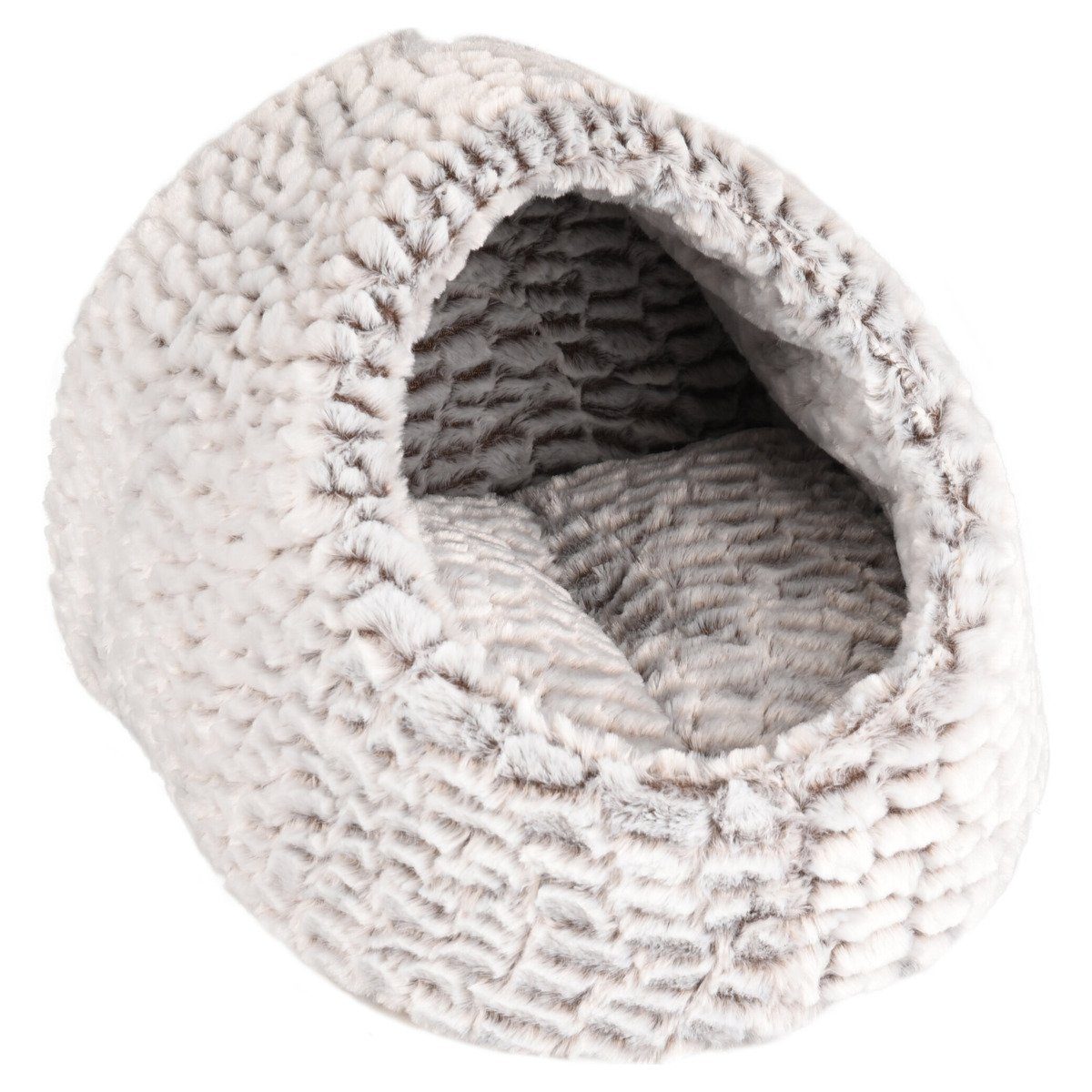 Flamingo Tierhöhle Korb Snoozzy Iglu grau/schwarz