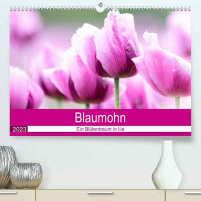 CALVENDO Wandkalender Blaumohn - Ein Blütentraum in lila (Premium, hochwertiger DIN A2 Wandkalender 2023, Kunstdruck in Hochglanz)