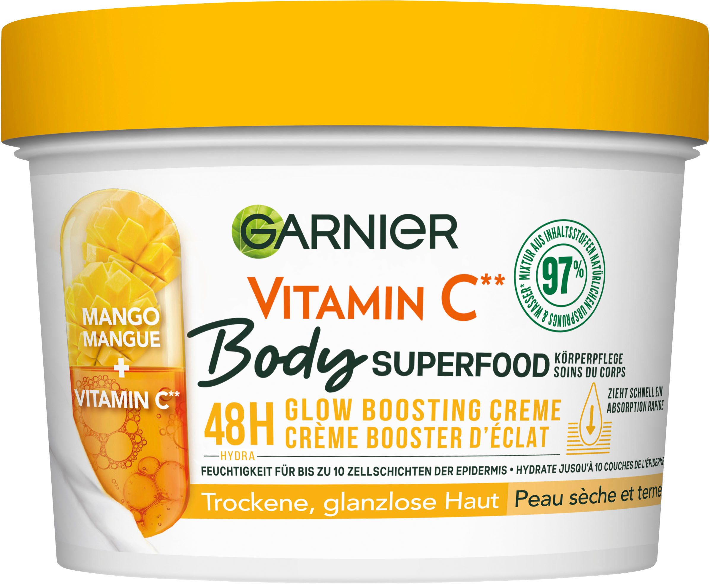 GARNIER Körpercreme Garnier Body Superfood Mango Vitamin C, mit Vitamin C