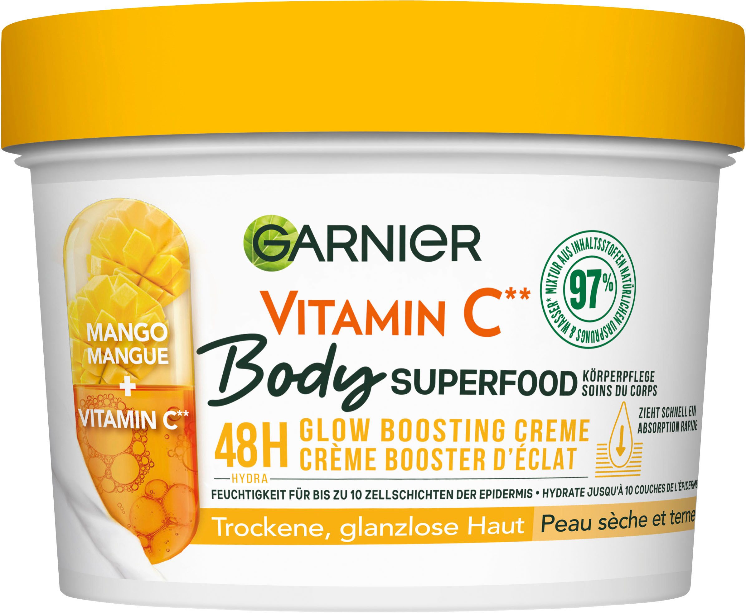 Körpercreme Garnier Body Superfood Mango Vitamin C