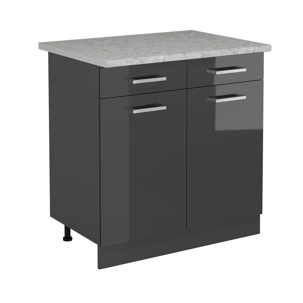 Vicco Unterschrank R-Line, Anthrazit Hochglanz/Anthrazit, 80 günstig online kaufen