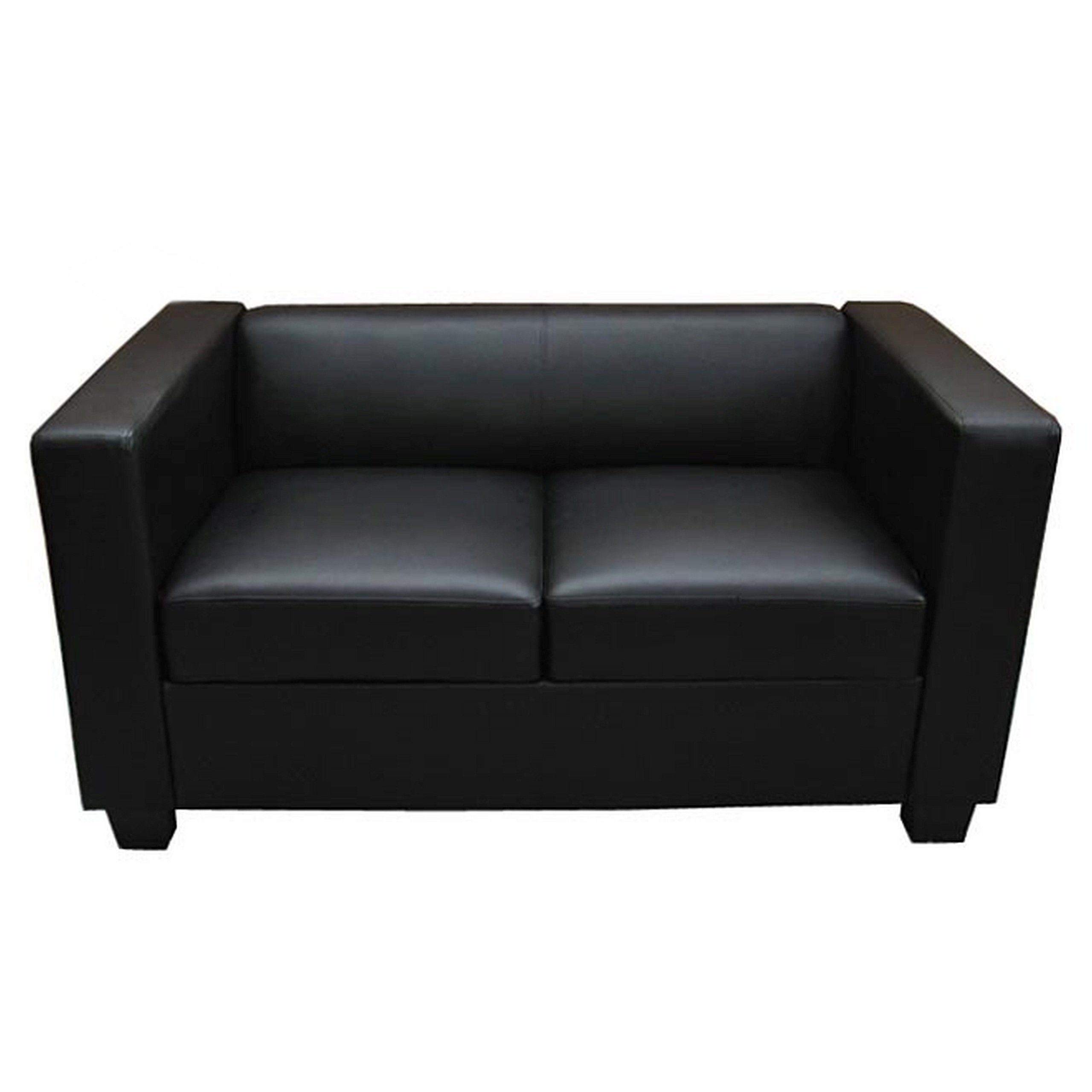 MCW 2-Sitzer Lille-S-K-2, 2-Sitzer moderner schwarz einsetzbar, Vielseitig schwarz Lounge-Stil, 