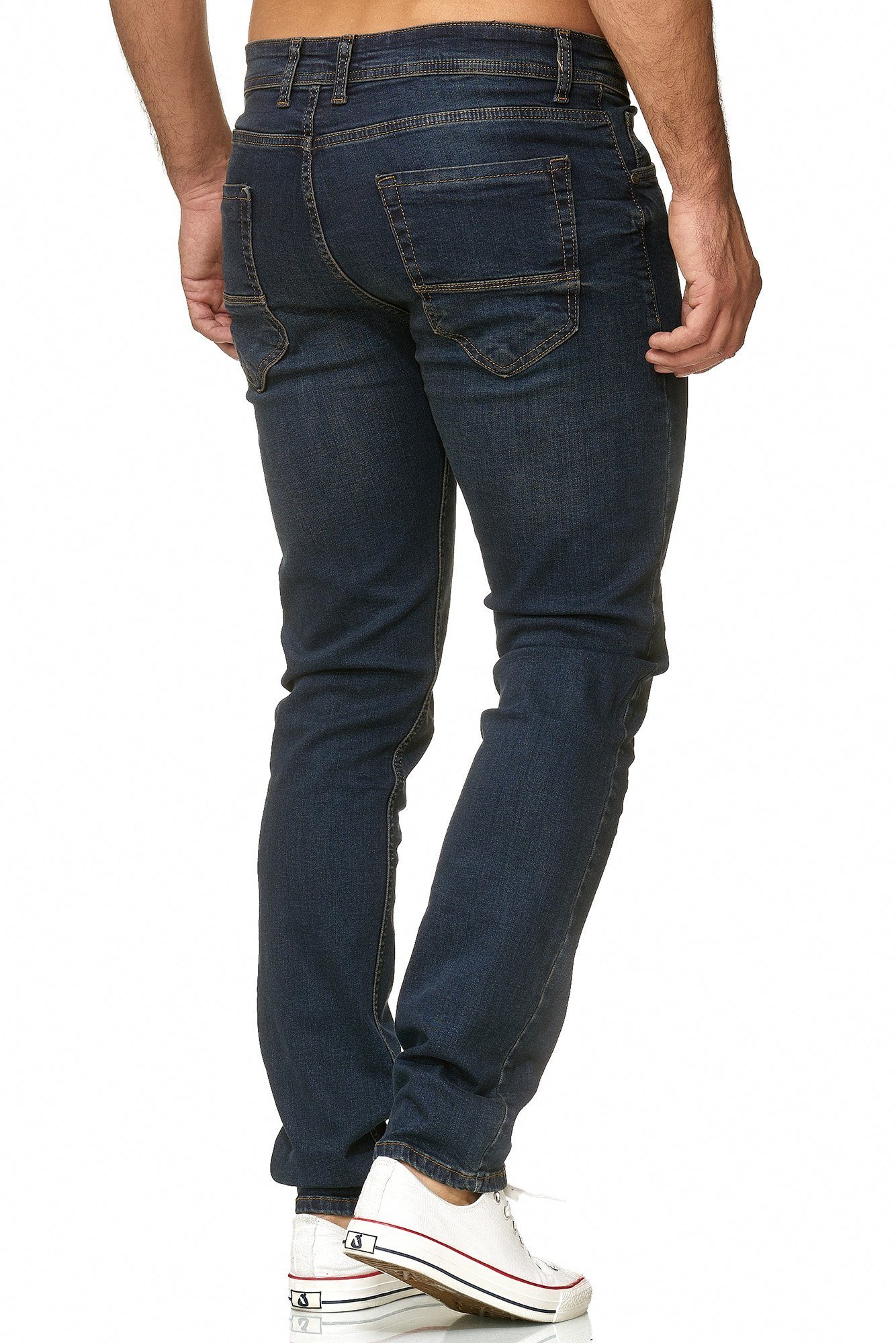 Reslad Stretch-Jeans Reslad Jeans Herren Slim Fit Basic Herren-Hose Jeanshose Männer Jeans Stretch Denim Jeans-Hose Slim Fit