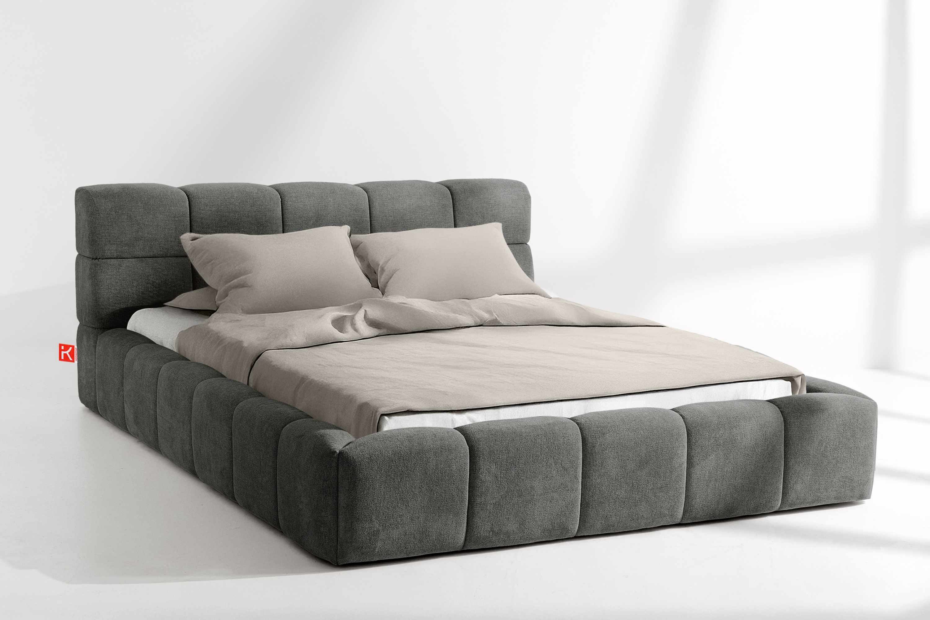 KONSIMO® Polsterbett Doppelbett AERI mit Stauraum, günstig online kaufen