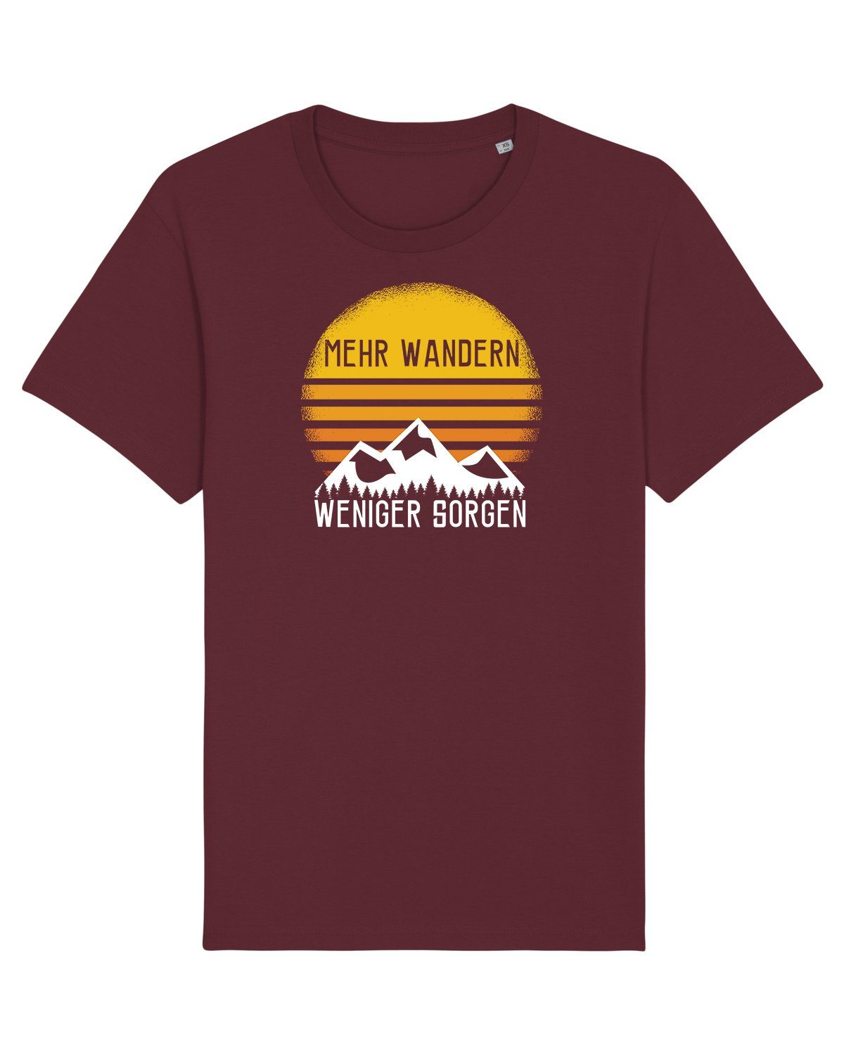 wat? Apparel Print-Shirt Mehr Wandern (1-tlg) weinrot