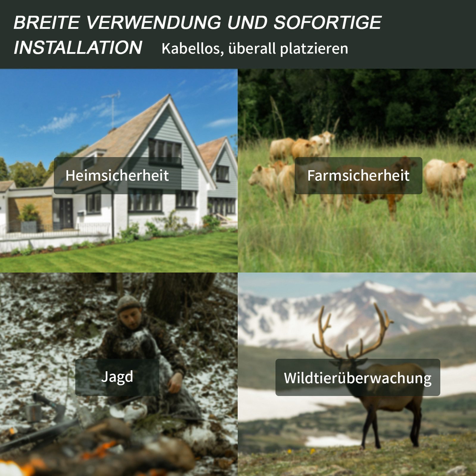 Fine Life Pro Wildkamera 16MP 1080P IP66 wasserdichte Infraro Wildkamera (Wildkamera mit Bewegungsmelder und Nachtsicht mit 32GB Karte) – Bild 5 von 5