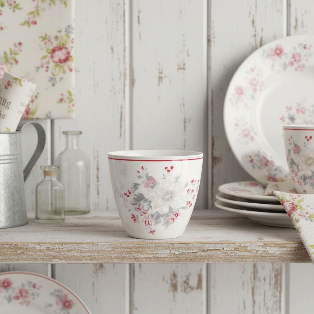 Greengate Becher GreenGate Latte Becher Abella Weiß