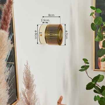 hofstein Wandleuchte »Icciano« runde Wandlampe aus Metall in Gold, ohne Leuchtmittel, 1xG9, Moderne Leselampe mit tollem Lichteffekt