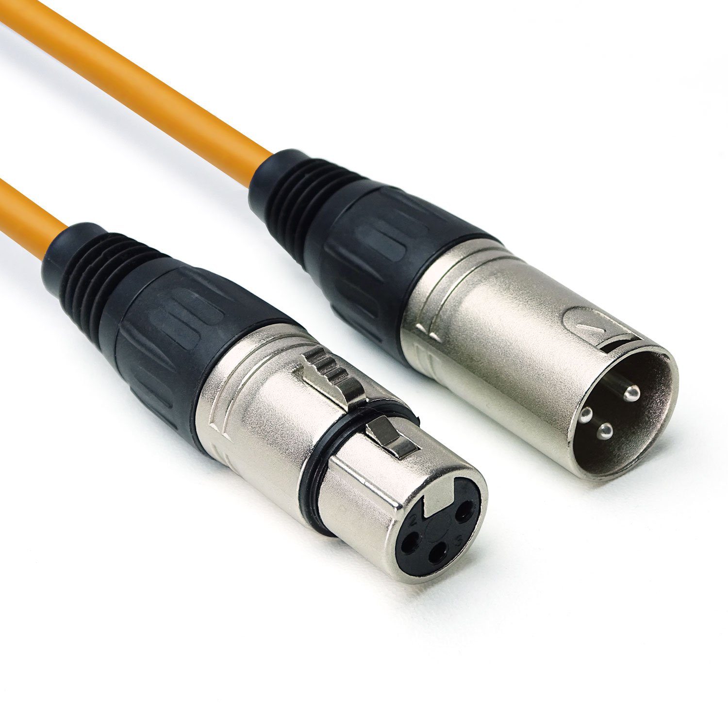 keepdrum Mikrofonkabel XLR 3-polig 10m Orange Audio-Kabel, XLR 3-polig