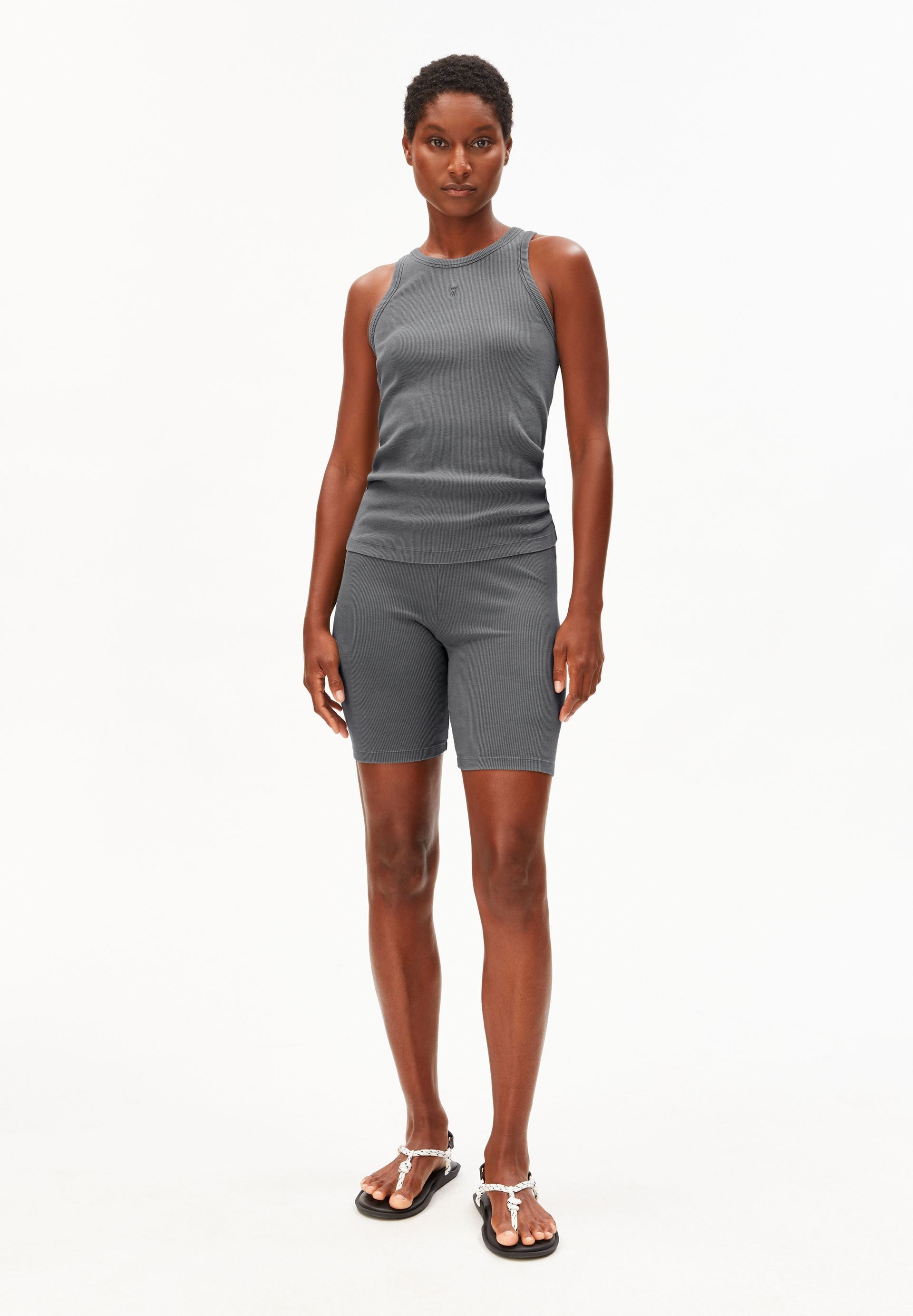 Armedangels Shorts GMT DYE RIB Short aus Bio-Baumwoll Mix (Fitted)