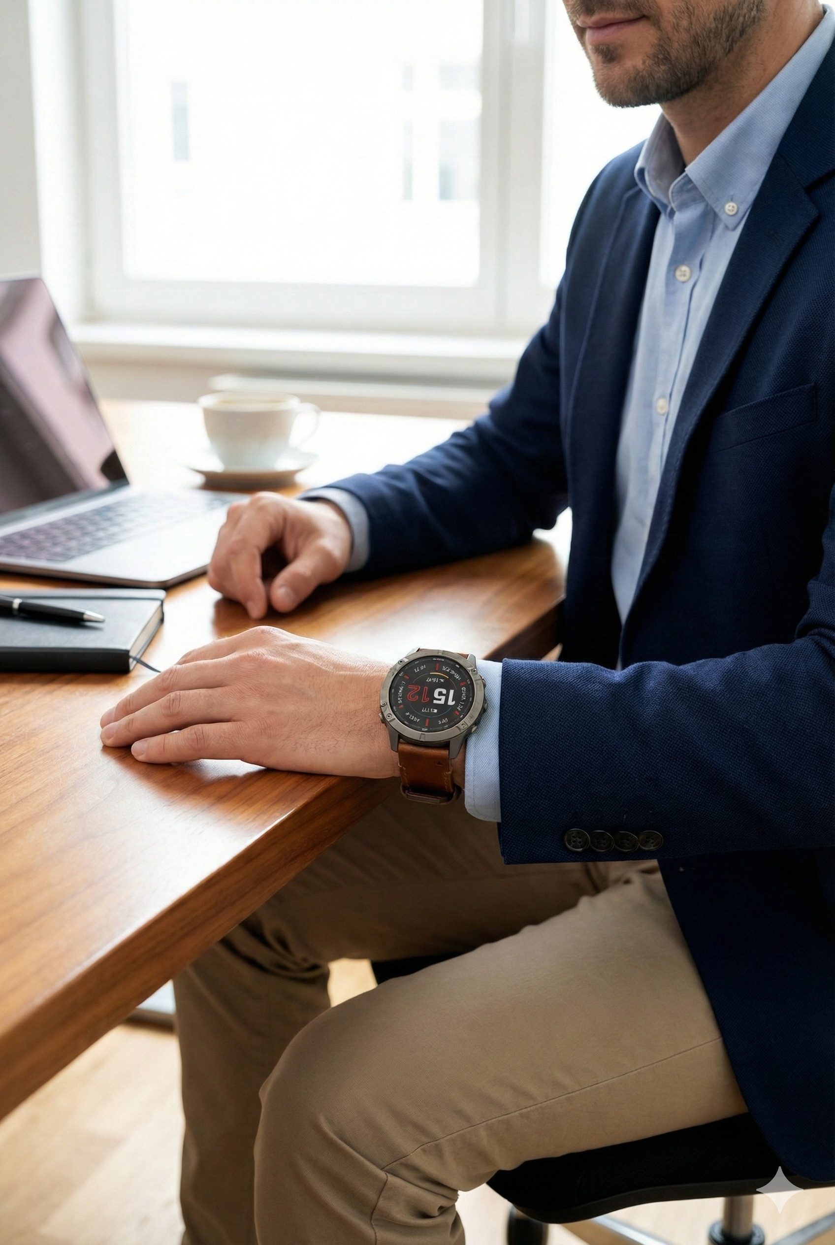 Garmin fēnix® 8 51mm Smartwatch (3,56 cm cm/1,4 Zoll, Garmin OS) Packung, 3-tlg., Smartwatch, Leder- & Silikonarmband, Ladekabel, AMOLED; Saphirglas; Titan; Taschenlampe; Mikro & Speaker; Tauchfest