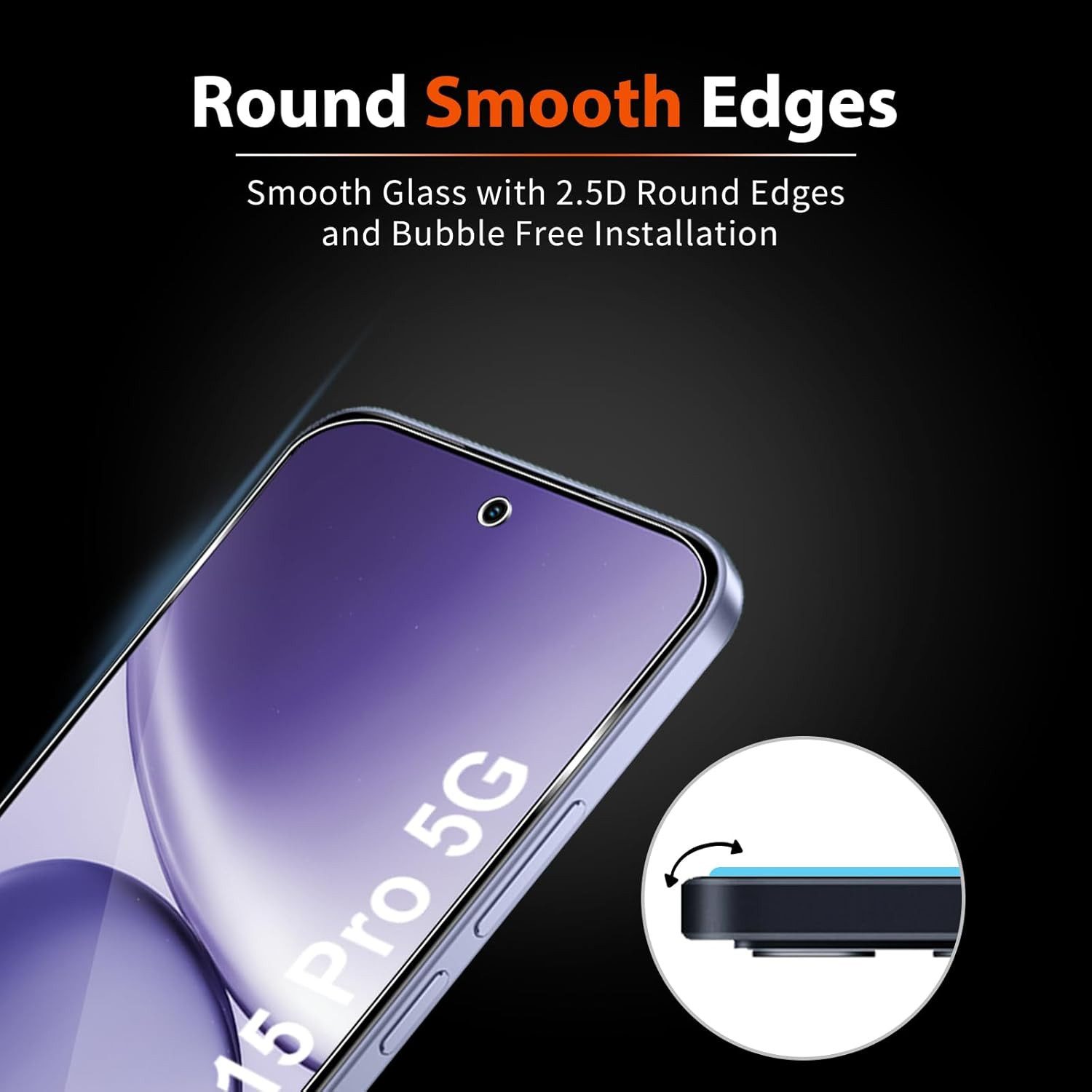 CLM-Tech Displayschutzglas 3X für Xiaomi Redmi Note 15 Pro 5G 6,83 Zoll, (Nicht 4G) Panzerglas Folie - Blasenfreie Anbringung und kratzfest -, 3 Stück, Anti-Fin – Bild 5 von 5