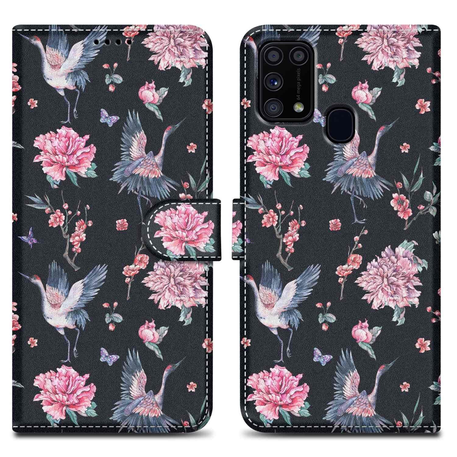 Cadorabo Handyhülle für Samsung Galaxy M31 Hülle Samsung Galaxy M31, Handy Schutzhülle - Hülle, Standfunktion, Kartenfach, Magnetverschluss