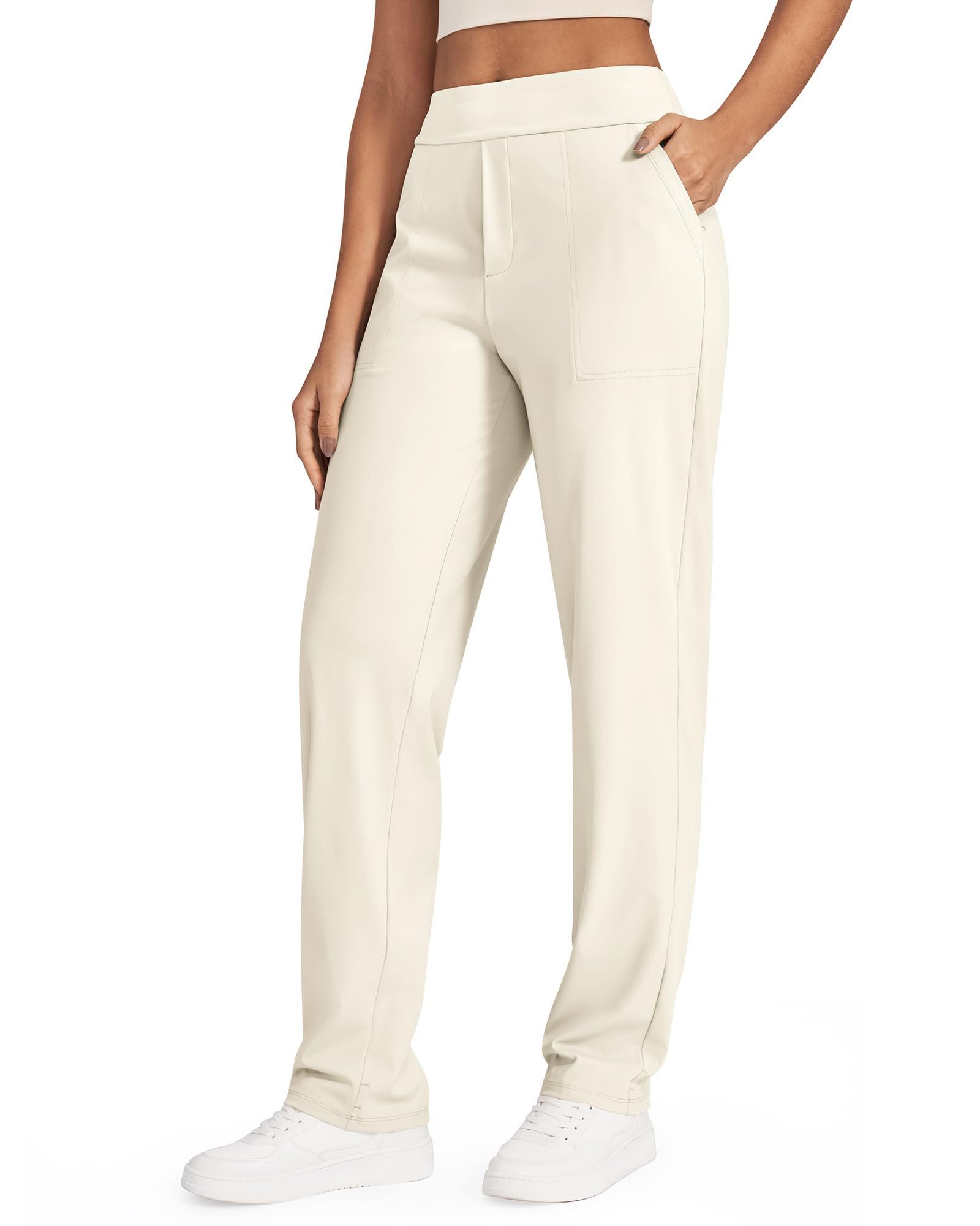 G4Free Jogginghose Damen Yogahose gerades Bein Stoffhosen hohe Taille Joggi günstig online kaufen