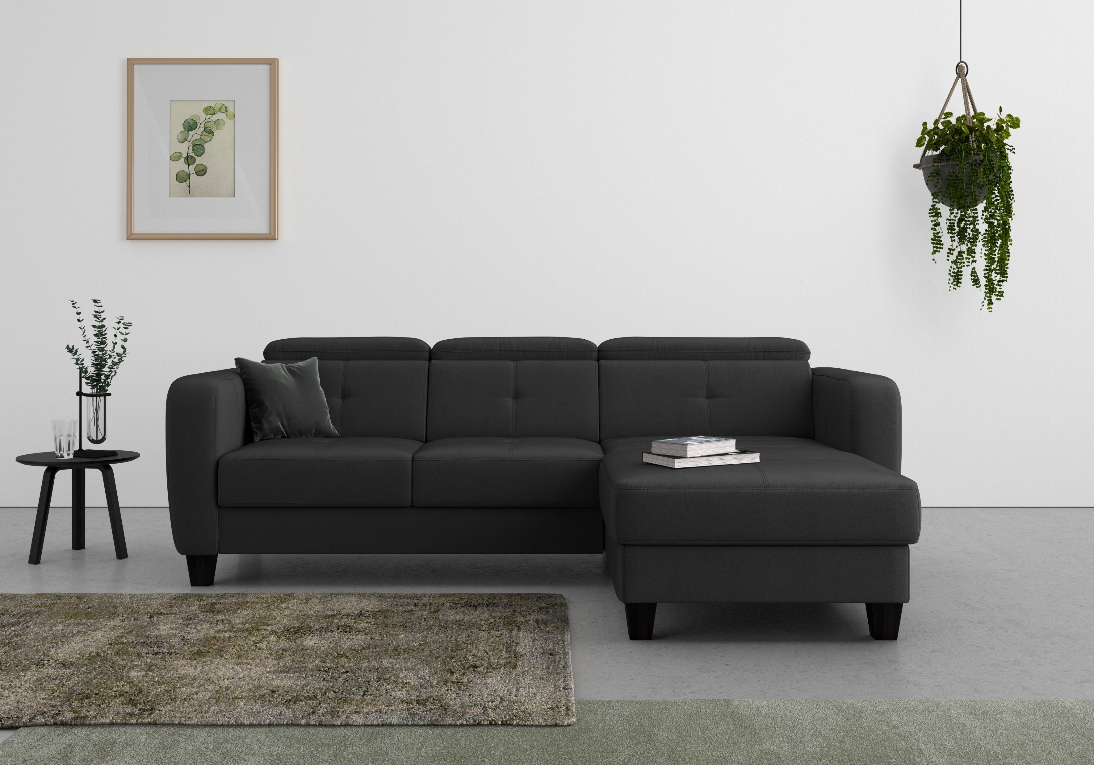 Belluci, Bettfunktion wahlweise inklusive Bettkasten Ecksofa sit&more mit Federkern, und