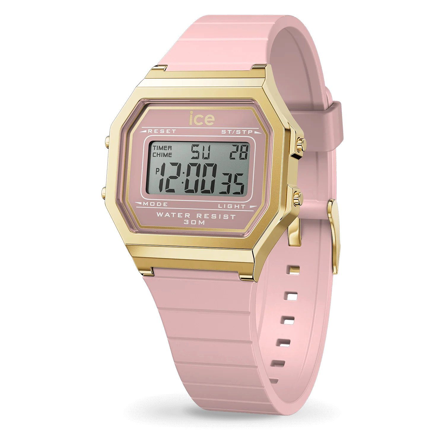 Retro Digitaluhr Pink Digit Ice