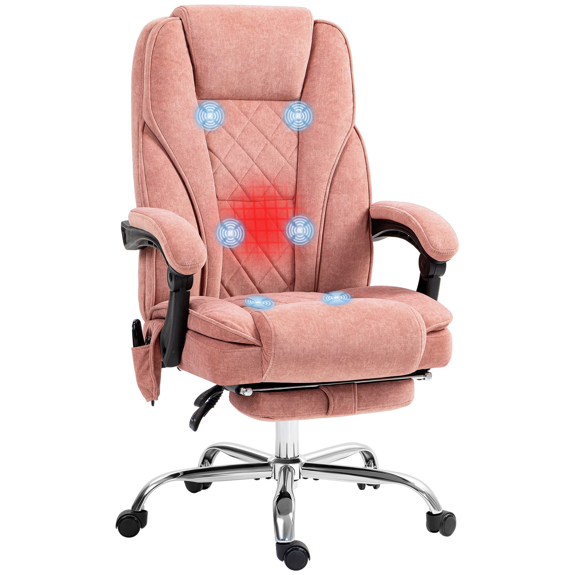 Vinsetto Schreibtischstuhl Massagesessel mit Heizfunktion, Liegefunktion, günstig online kaufen